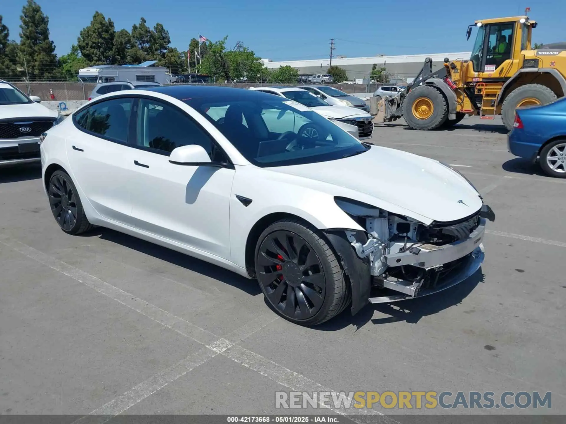 1 Photograph of a damaged car 5YJ3E1ECXNF270238 TESLA MODEL 3 2022