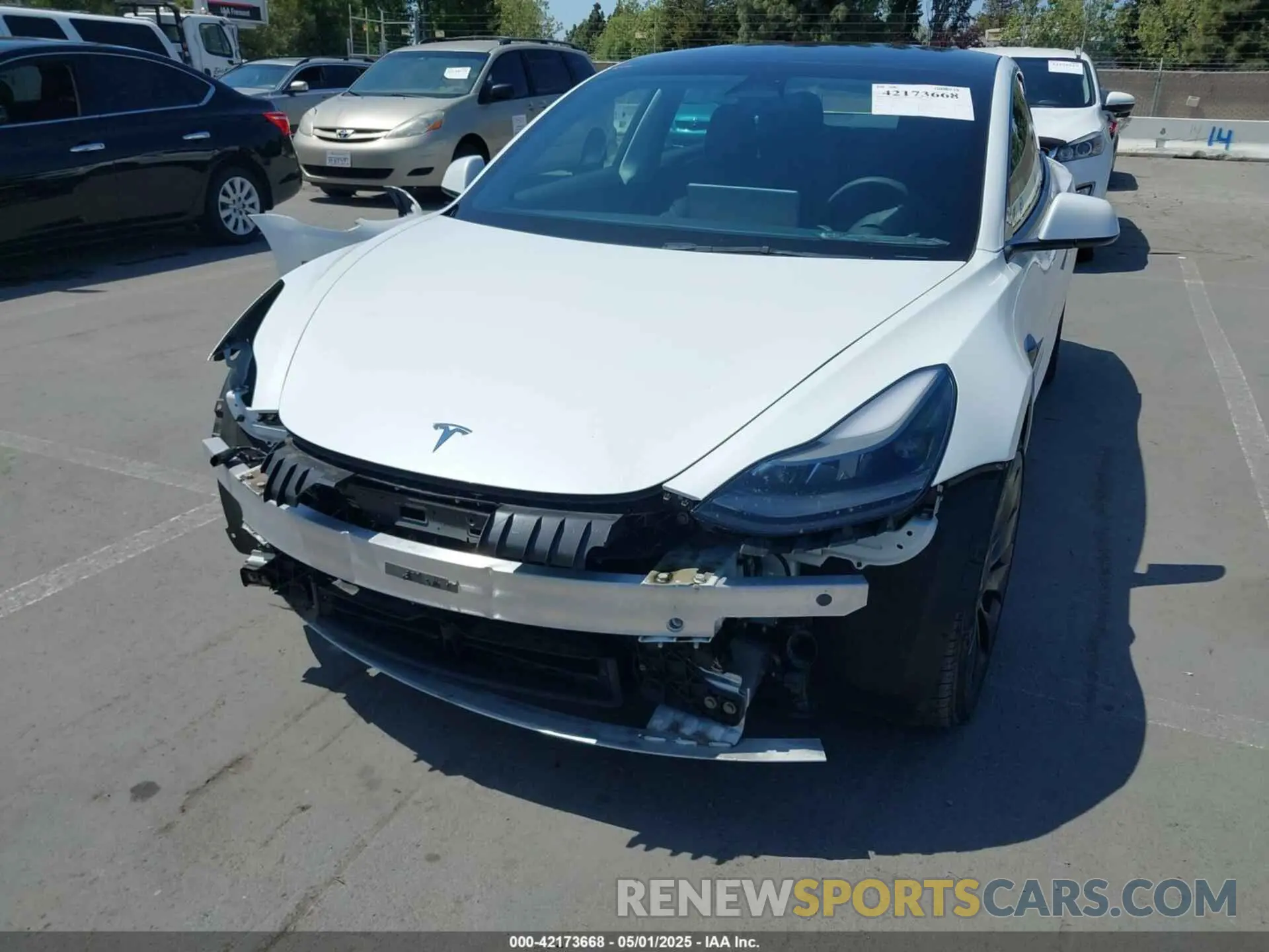 6 Photograph of a damaged car 5YJ3E1ECXNF270238 TESLA MODEL 3 2022