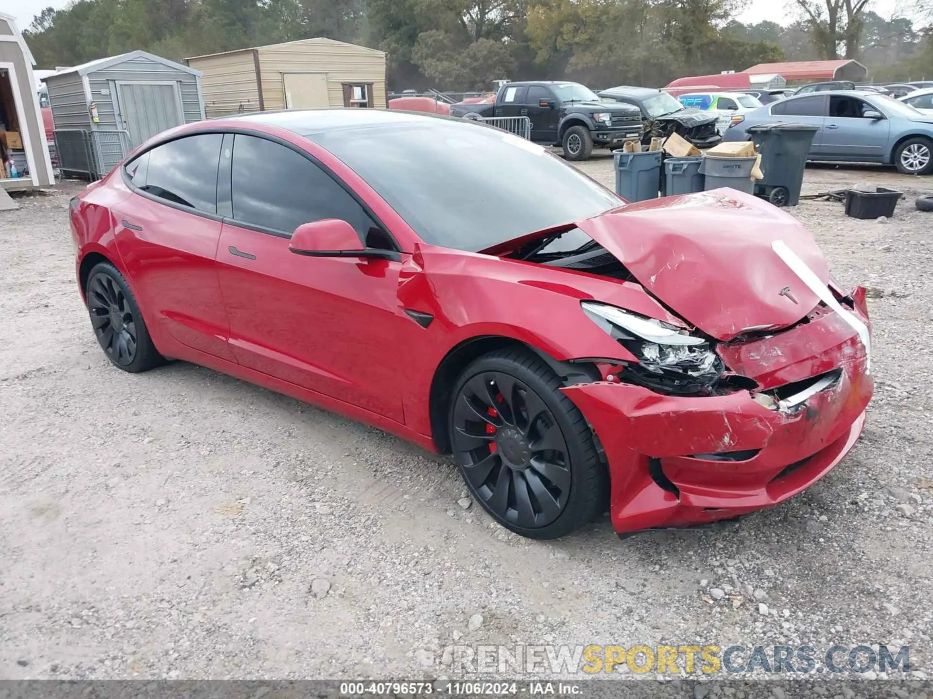 1 Photograph of a damaged car 5YJ3E1ECXNF326159 TESLA MODEL 3 2022