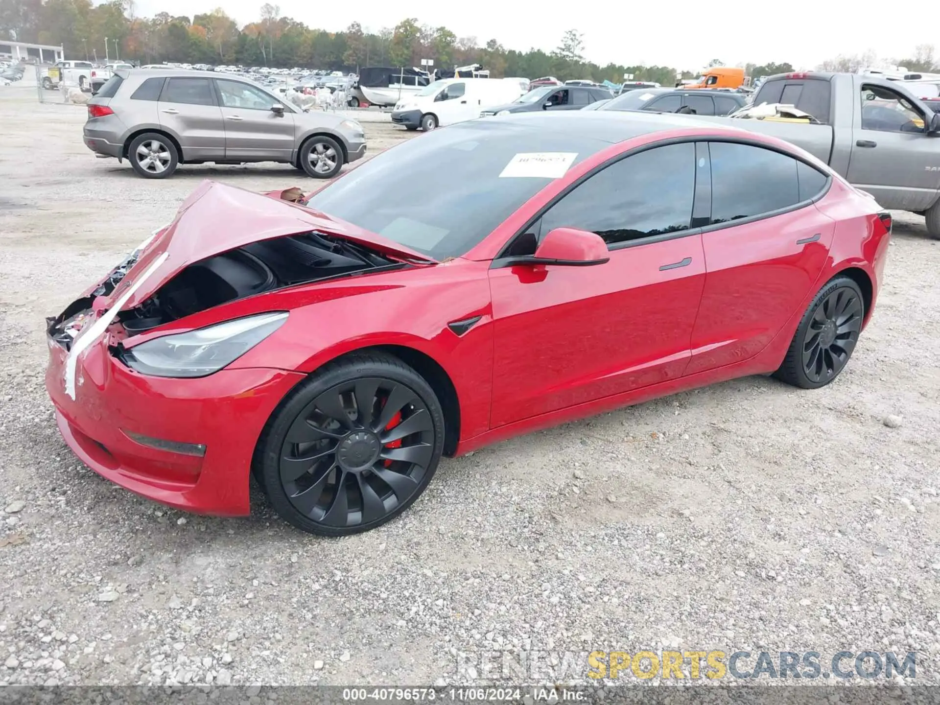 2 Photograph of a damaged car 5YJ3E1ECXNF326159 TESLA MODEL 3 2022