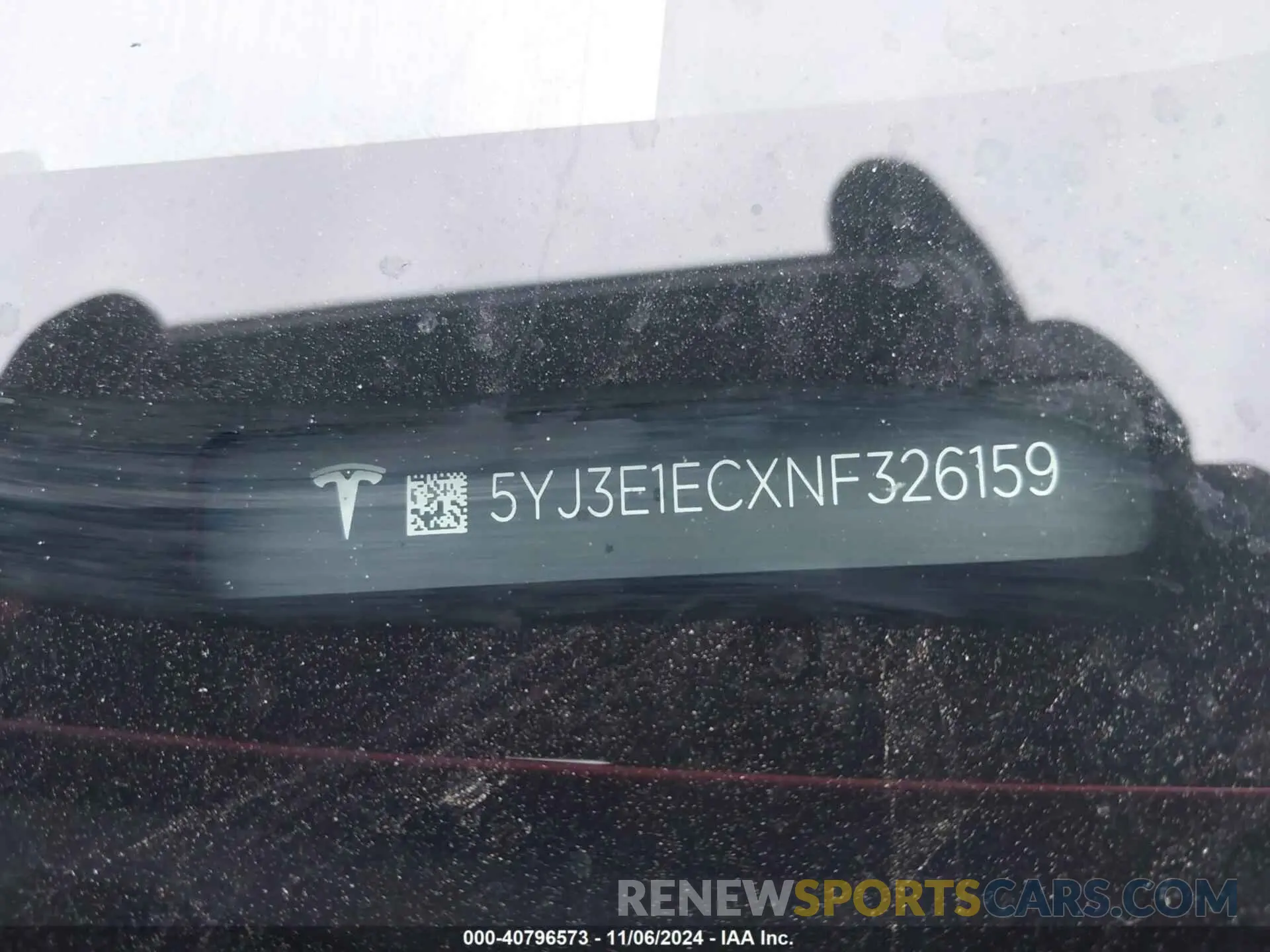 9 Photograph of a damaged car 5YJ3E1ECXNF326159 TESLA MODEL 3 2022