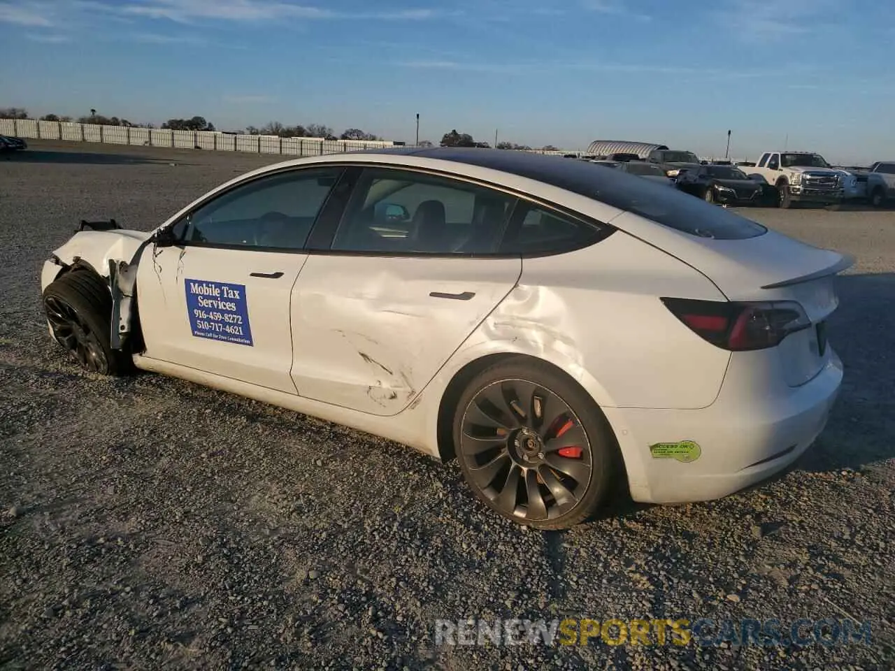 2 Фотография поврежденного автомобиля 5YJ3E1ECXNF354477 TESLA MODEL 3 2022