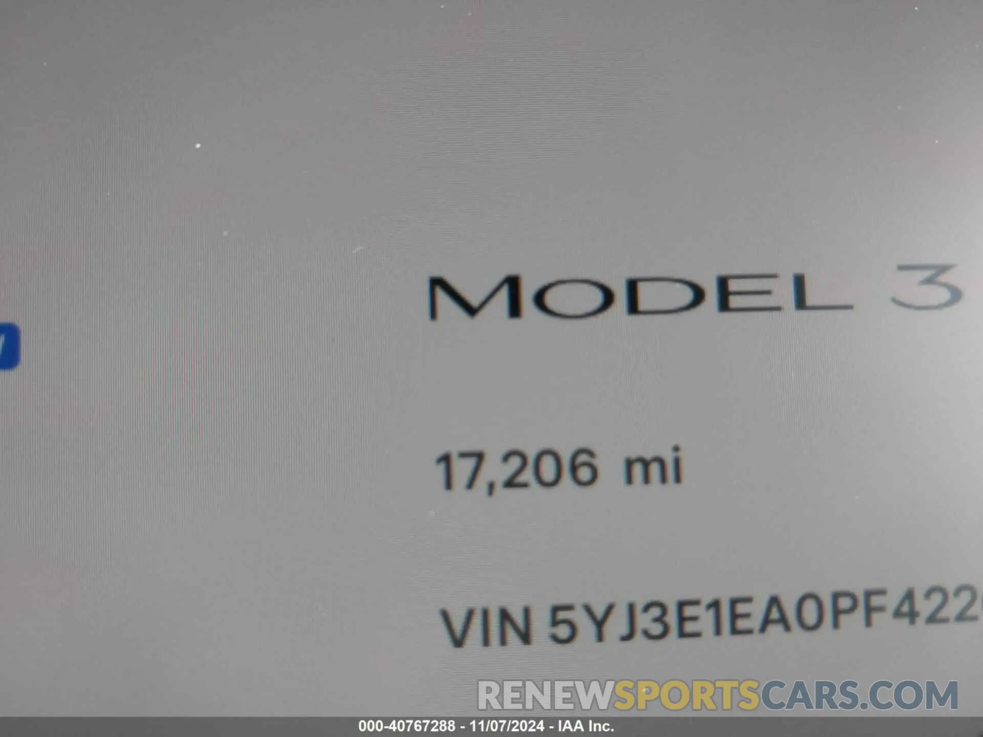 16 Photograph of a damaged car 5YJ3E1EA0PF422609 TESLA MODEL 3 2023