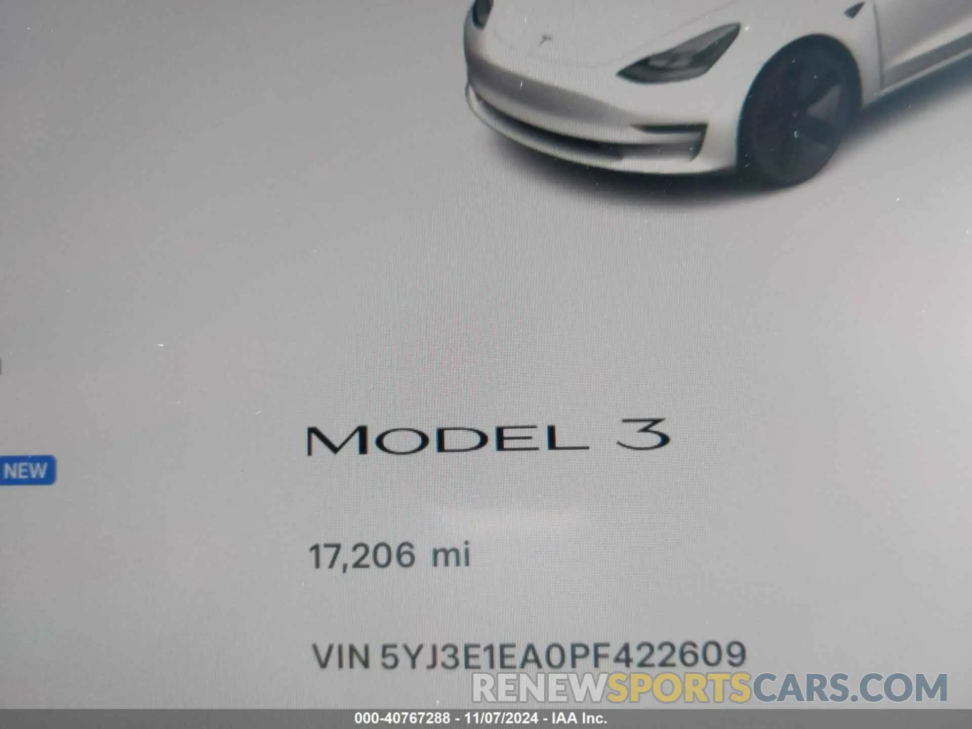 7 Photograph of a damaged car 5YJ3E1EA0PF422609 TESLA MODEL 3 2023