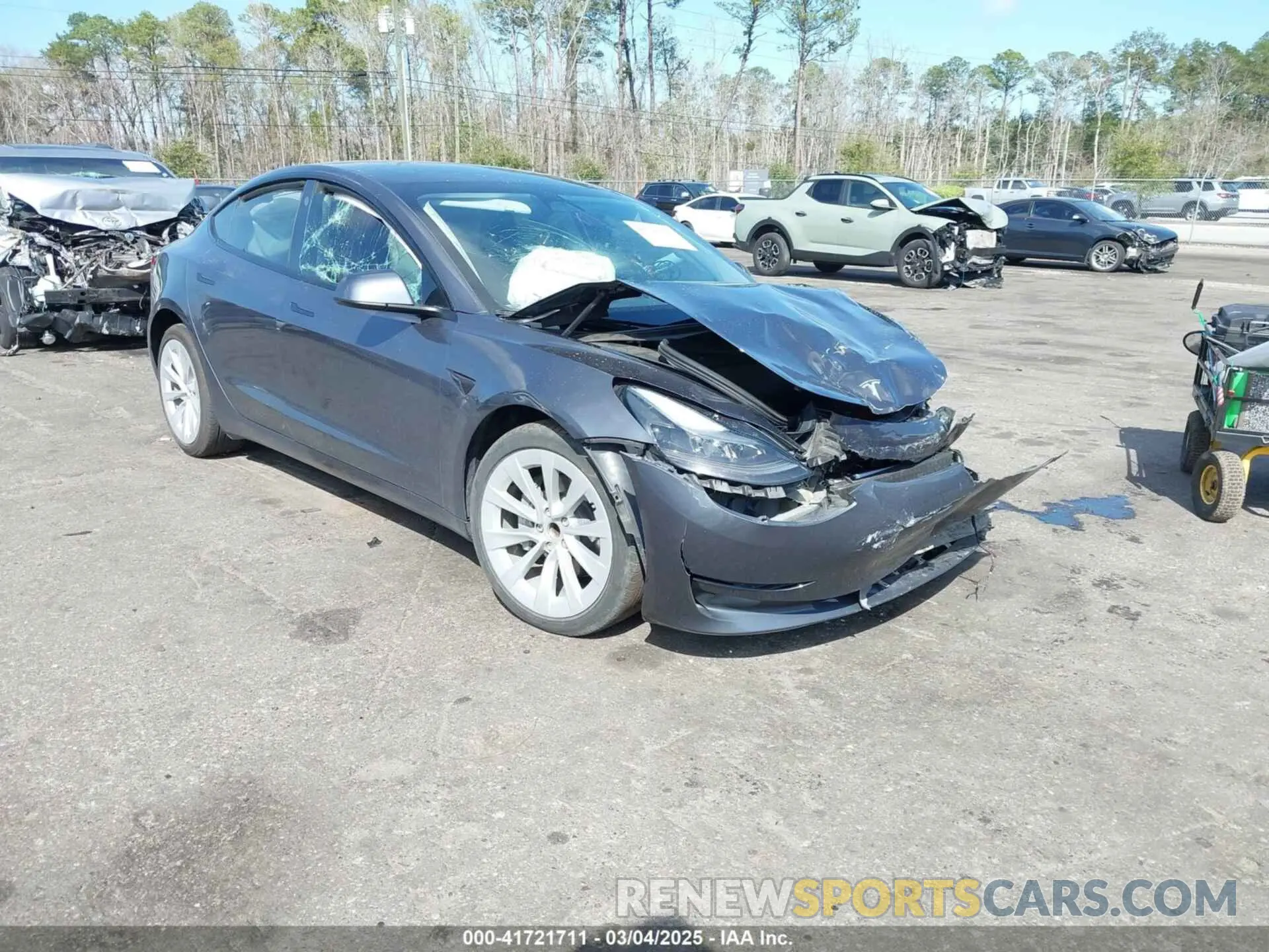 1 Photograph of a damaged car 5YJ3E1EA0PF433433 TESLA MODEL 3 2023