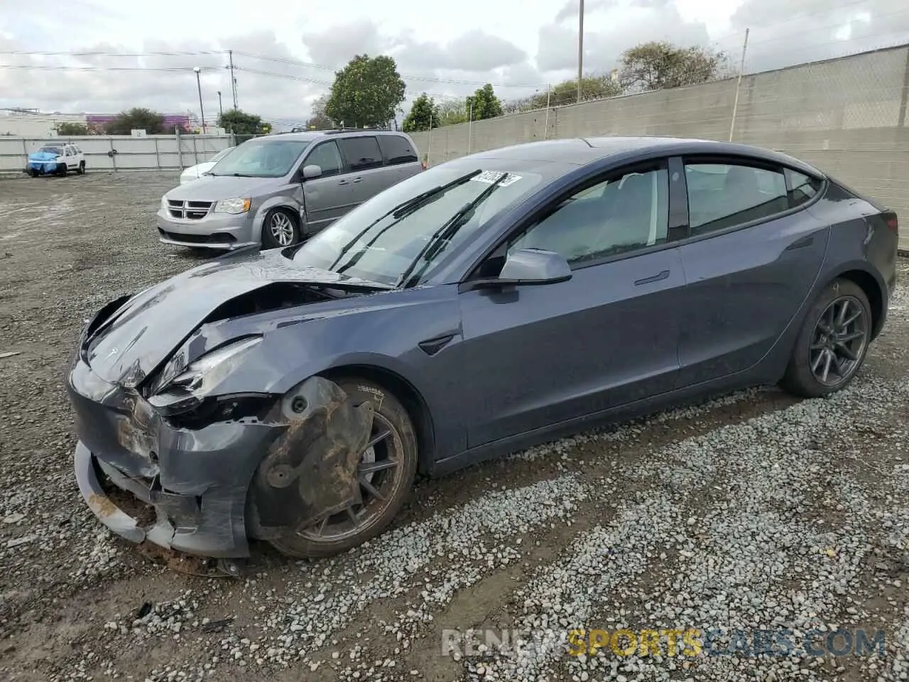 1 Photograph of a damaged car 5YJ3E1EA0PF458851 TESLA MODEL 3 2023