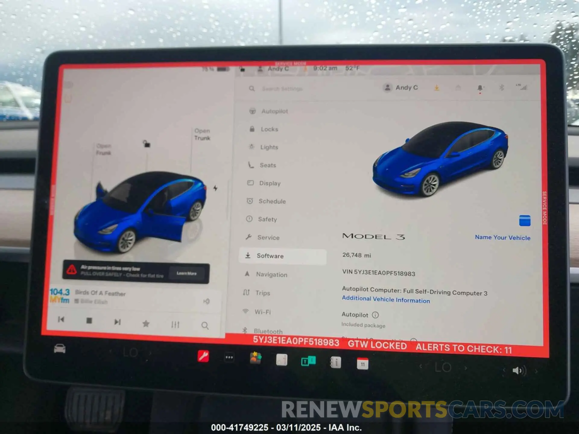 7 Фотография поврежденного автомобиля 5YJ3E1EA0PF518983 TESLA MODEL 3 2023