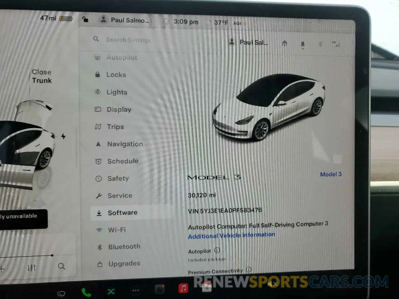 9 Photograph of a damaged car 5YJ3E1EA0PF583476 TESLA MODEL 3 2023