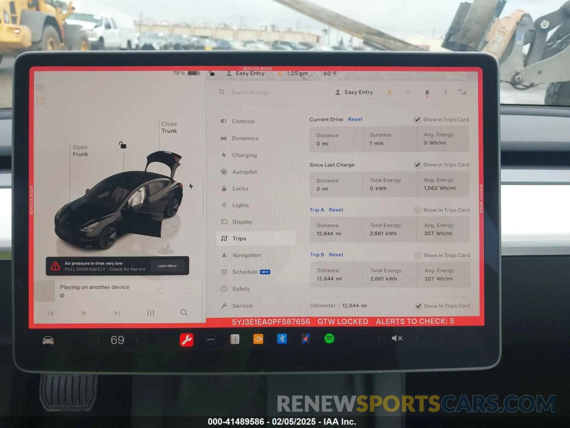 7 Фотография поврежденного автомобиля 5YJ3E1EA0PF587656 TESLA MODEL 3 2023