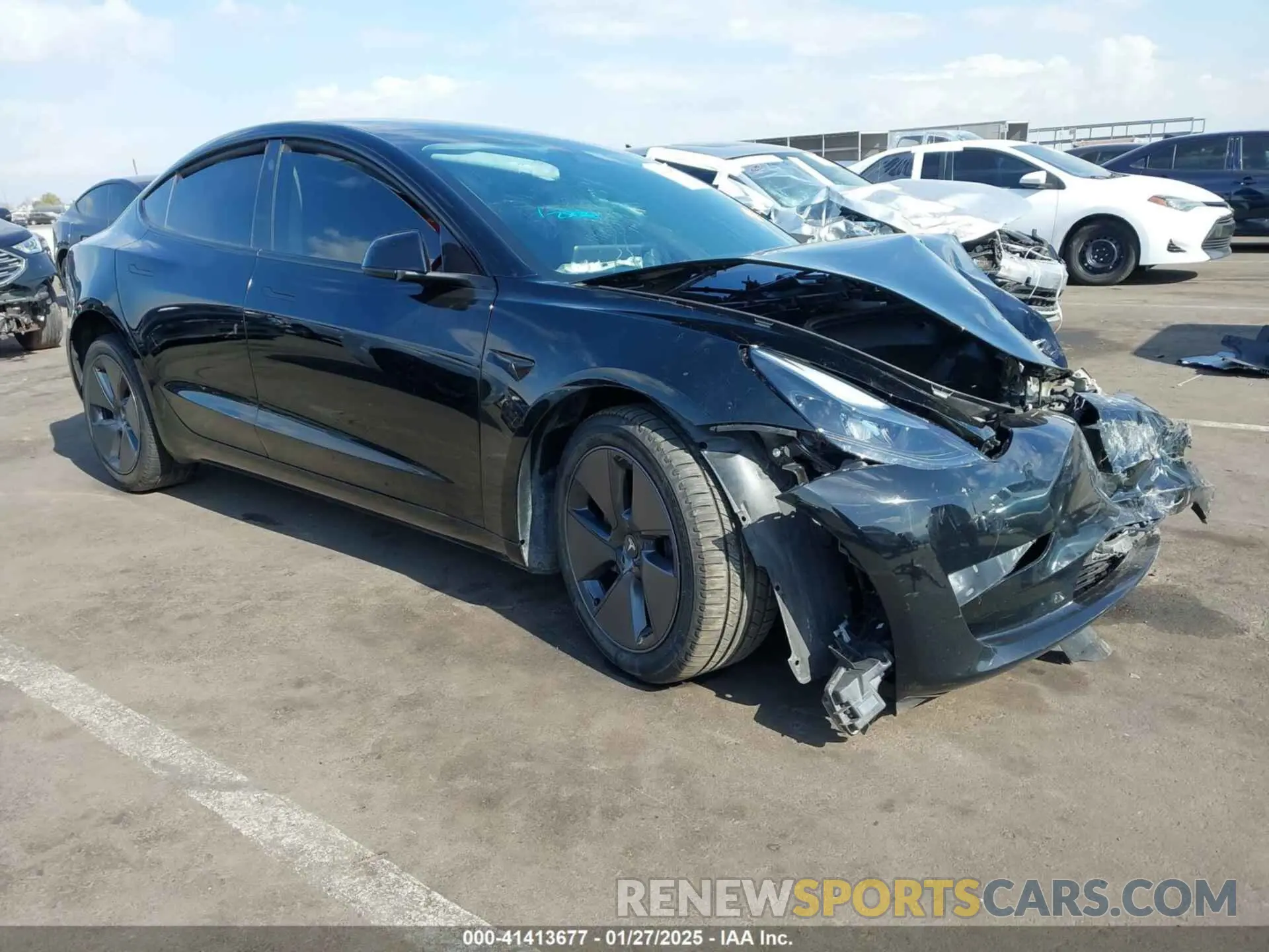 1 Фотография поврежденного автомобиля 5YJ3E1EA0PF627282 TESLA MODEL 3 2023