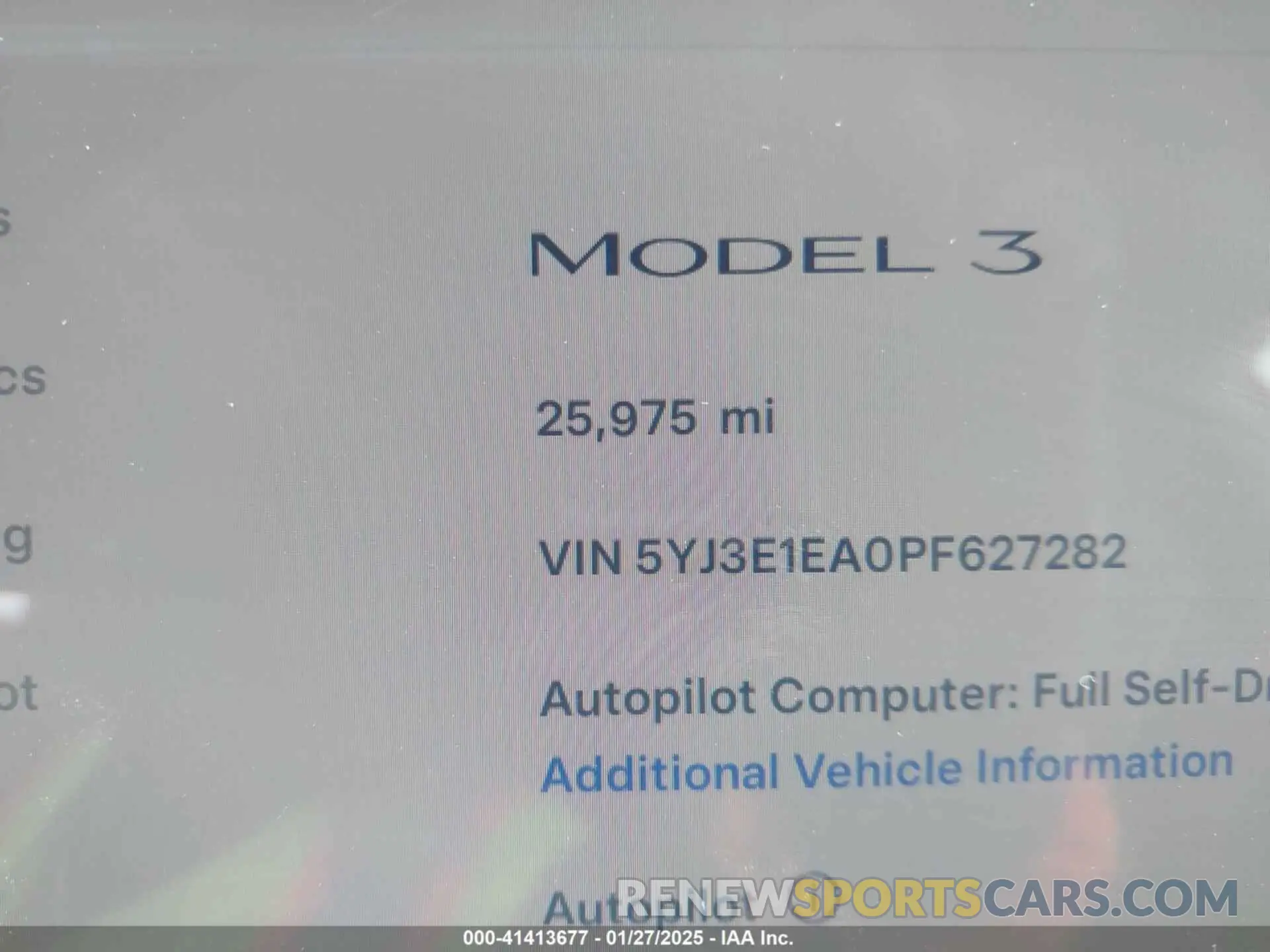 15 Фотография поврежденного автомобиля 5YJ3E1EA0PF627282 TESLA MODEL 3 2023