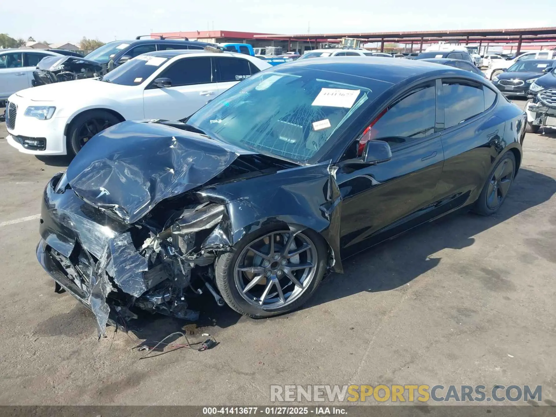 2 Фотография поврежденного автомобиля 5YJ3E1EA0PF627282 TESLA MODEL 3 2023