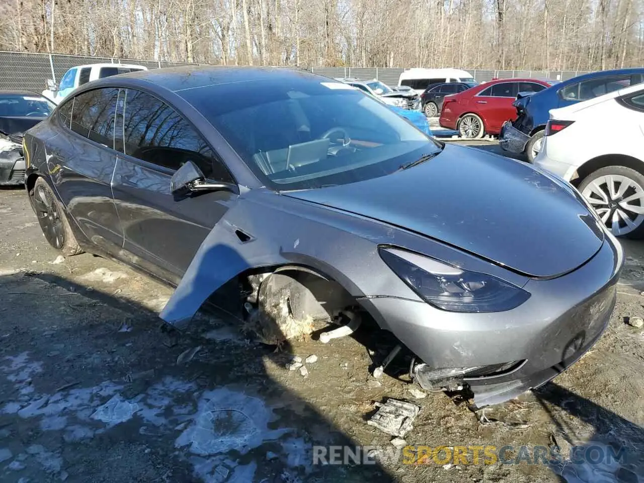 4 Фотография поврежденного автомобиля 5YJ3E1EA0PF641263 TESLA MODEL 3 2023