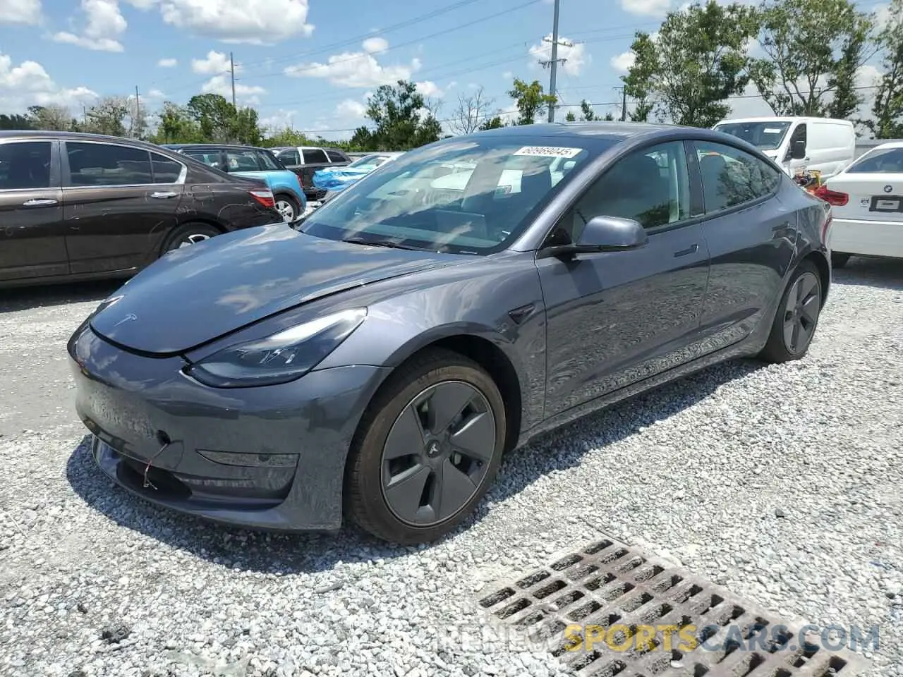 1 Photograph of a damaged car 5YJ3E1EA1PF407231 TESLA MODEL 3 2023
