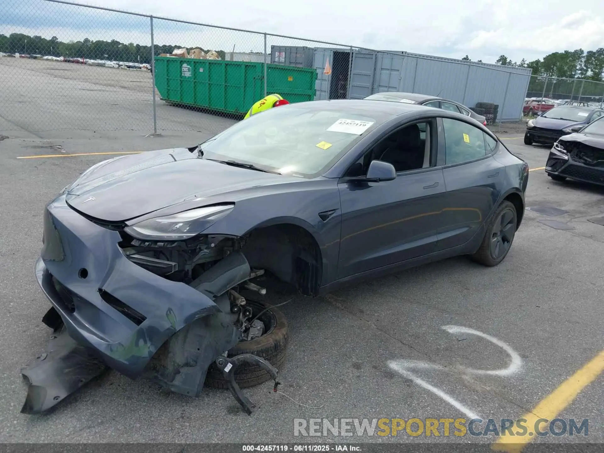 2 Photograph of a damaged car 5YJ3E1EA1PF449575 TESLA MODEL 3 2023