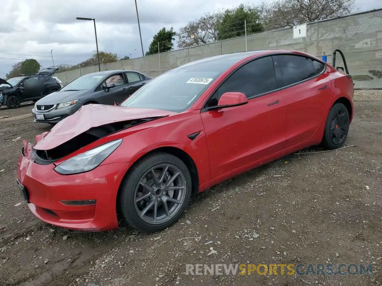1 Photograph of a damaged car 5YJ3E1EA1PF455487 TESLA MODEL 3 2023