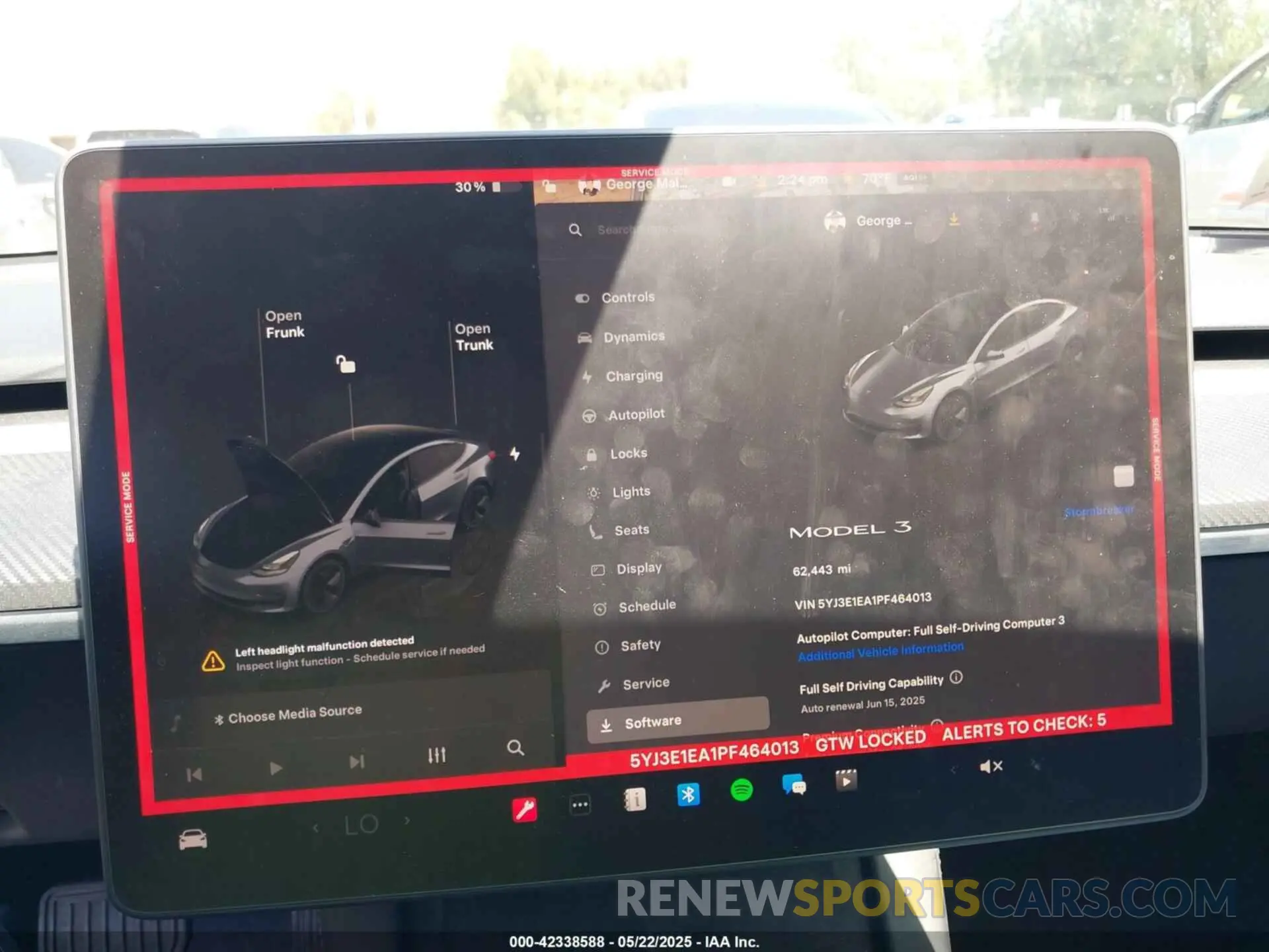 7 Фотография поврежденного автомобиля 5YJ3E1EA1PF464013 TESLA MODEL 3 2023