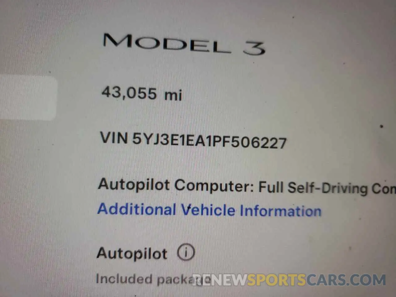 9 Photograph of a damaged car 5YJ3E1EA1PF506227 TESLA MODEL 3 2023