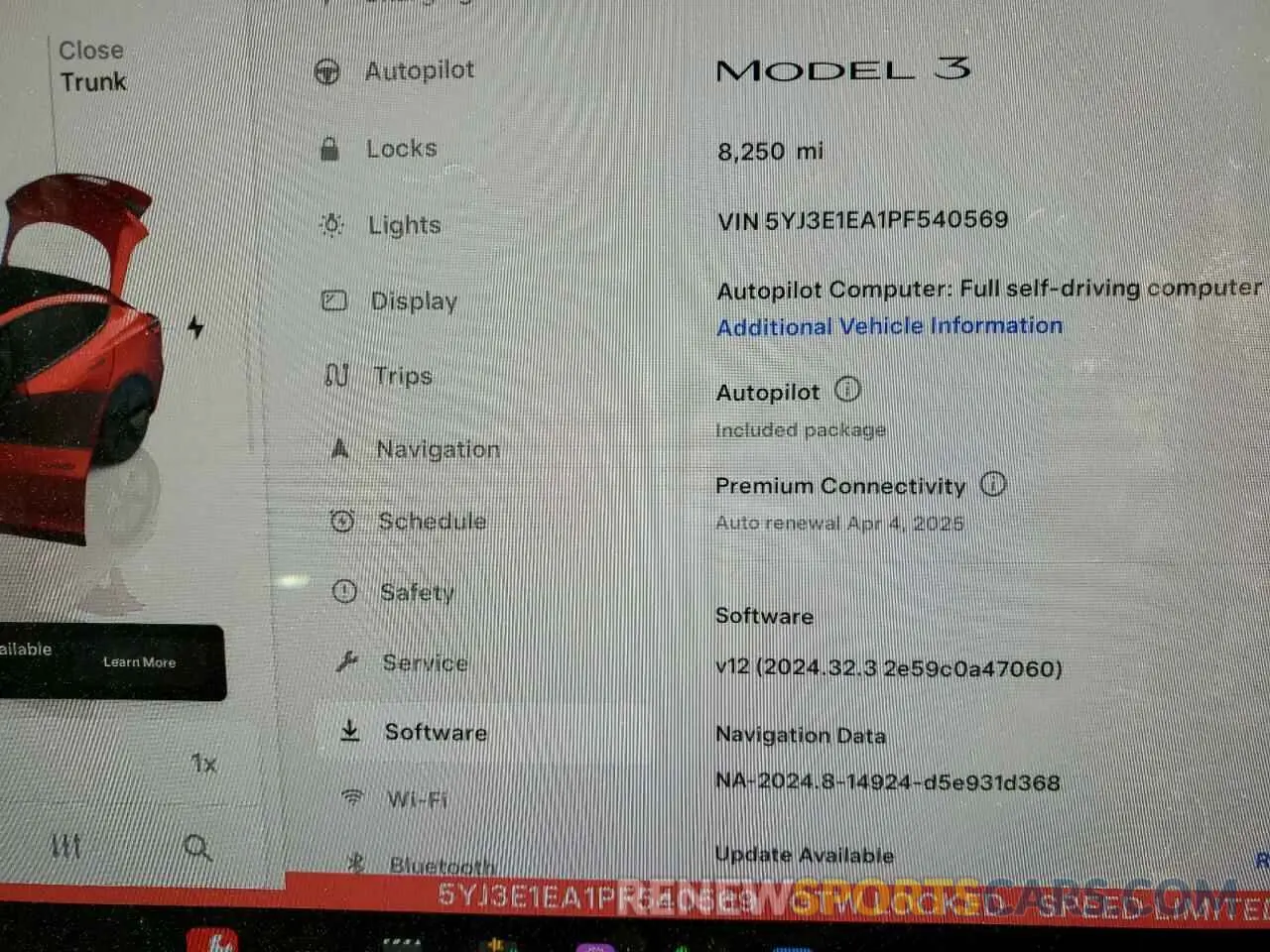 9 Photograph of a damaged car 5YJ3E1EA1PF540569 TESLA MODEL 3 2023