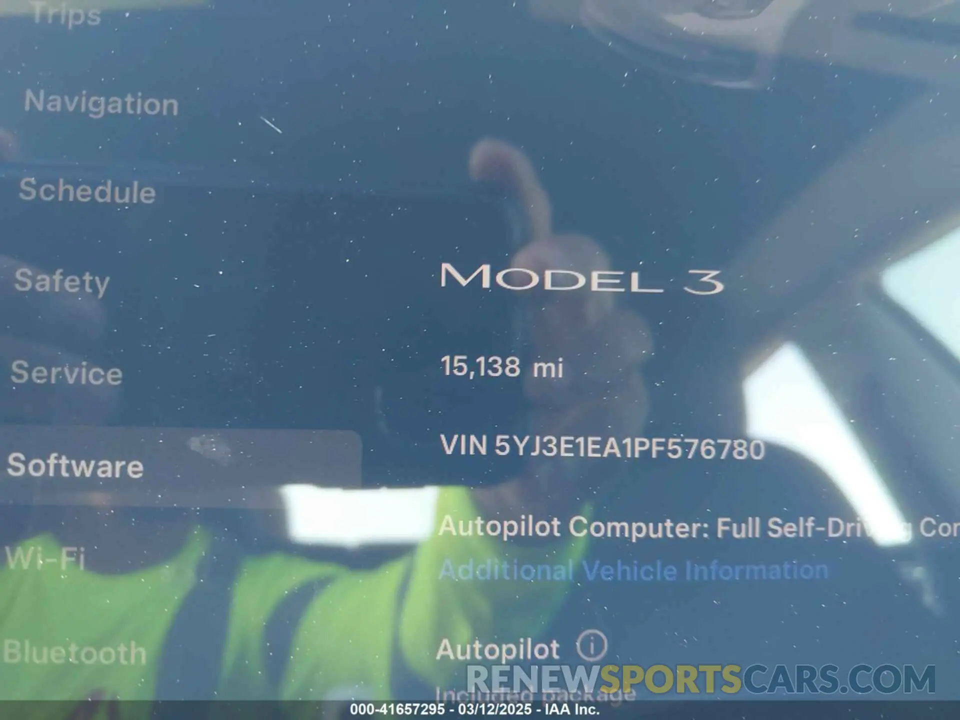 16 Фотография поврежденного автомобиля 5YJ3E1EA1PF576780 TESLA MODEL 3 2023