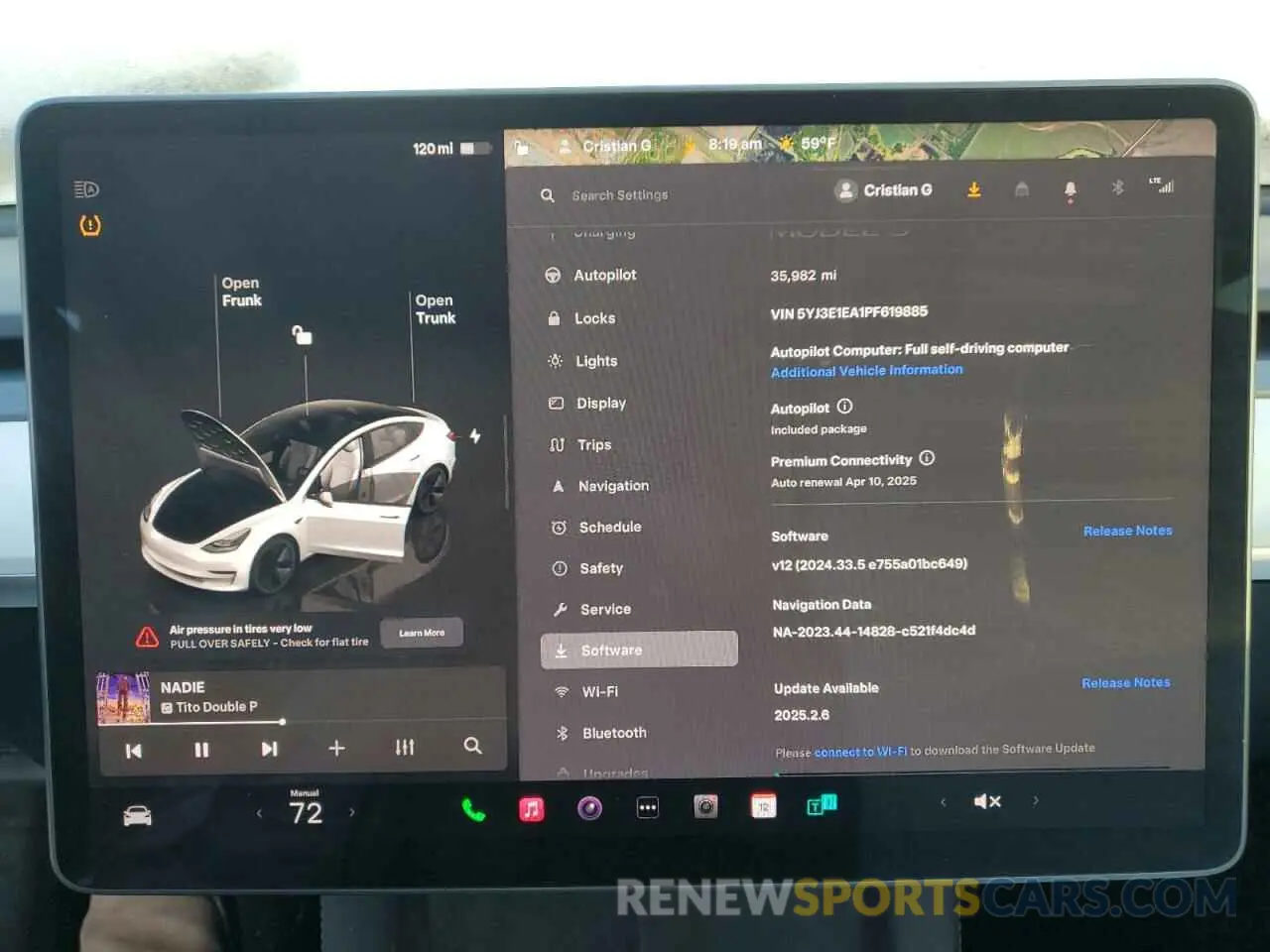 9 Фотография поврежденного автомобиля 5YJ3E1EA1PF619885 TESLA MODEL 3 2023