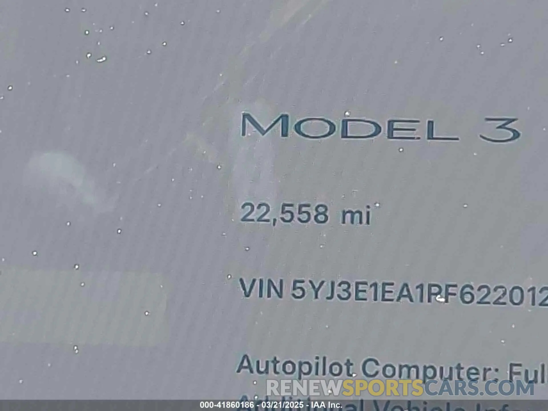 15 Фотография поврежденного автомобиля 5YJ3E1EA1PF622012 TESLA MODEL 3 2023