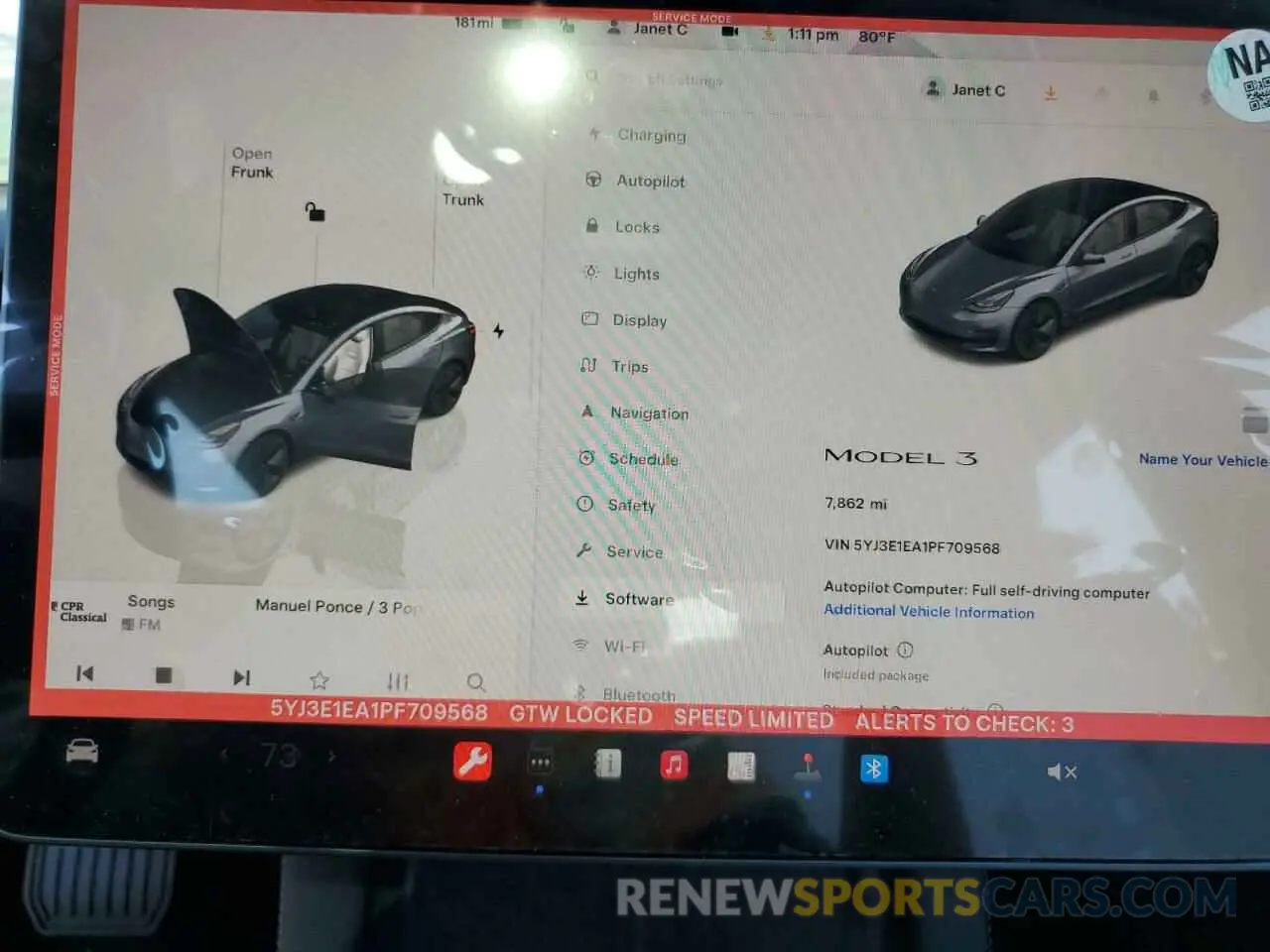 9 Photograph of a damaged car 5YJ3E1EA1PF709568 TESLA MODEL 3 2023