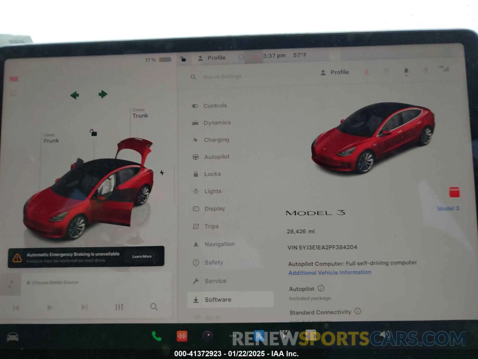 7 Фотография поврежденного автомобиля 5YJ3E1EA2PF384204 TESLA MODEL 3 2023