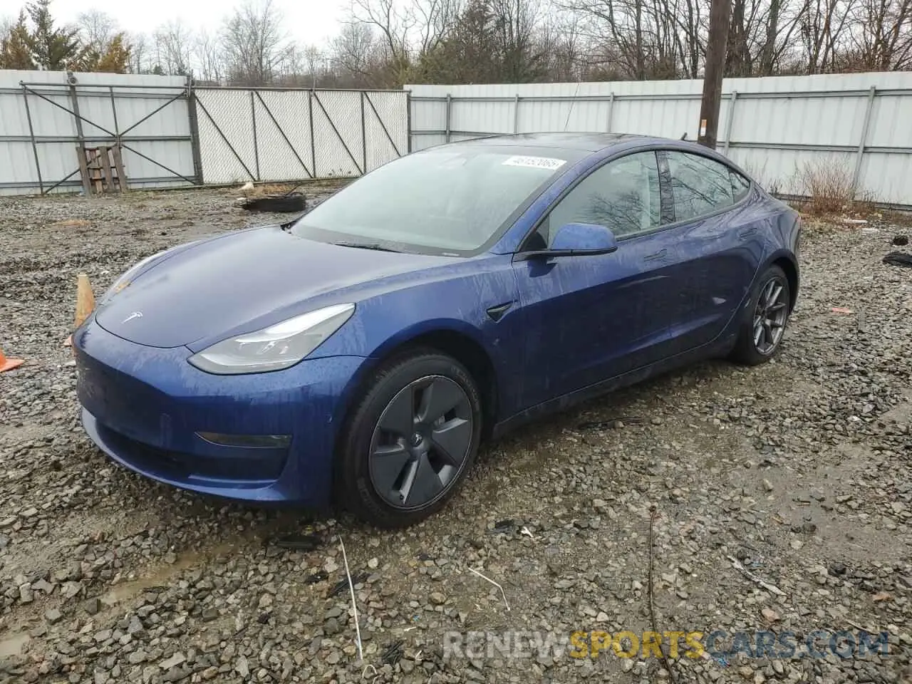 1 Photograph of a damaged car 5YJ3E1EA2PF498137 TESLA MODEL 3 2023