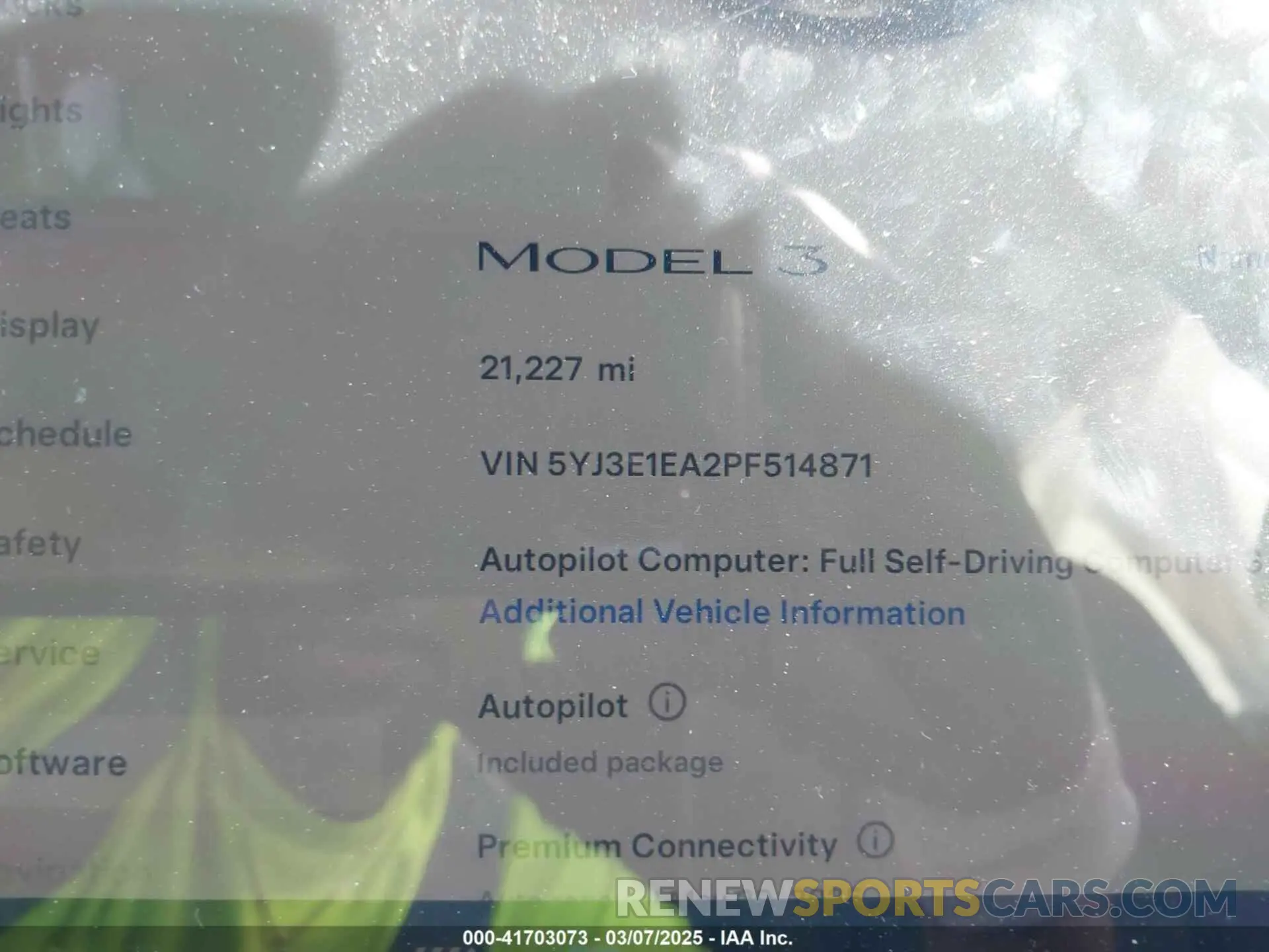 7 Фотография поврежденного автомобиля 5YJ3E1EA2PF514871 TESLA MODEL 3 2023