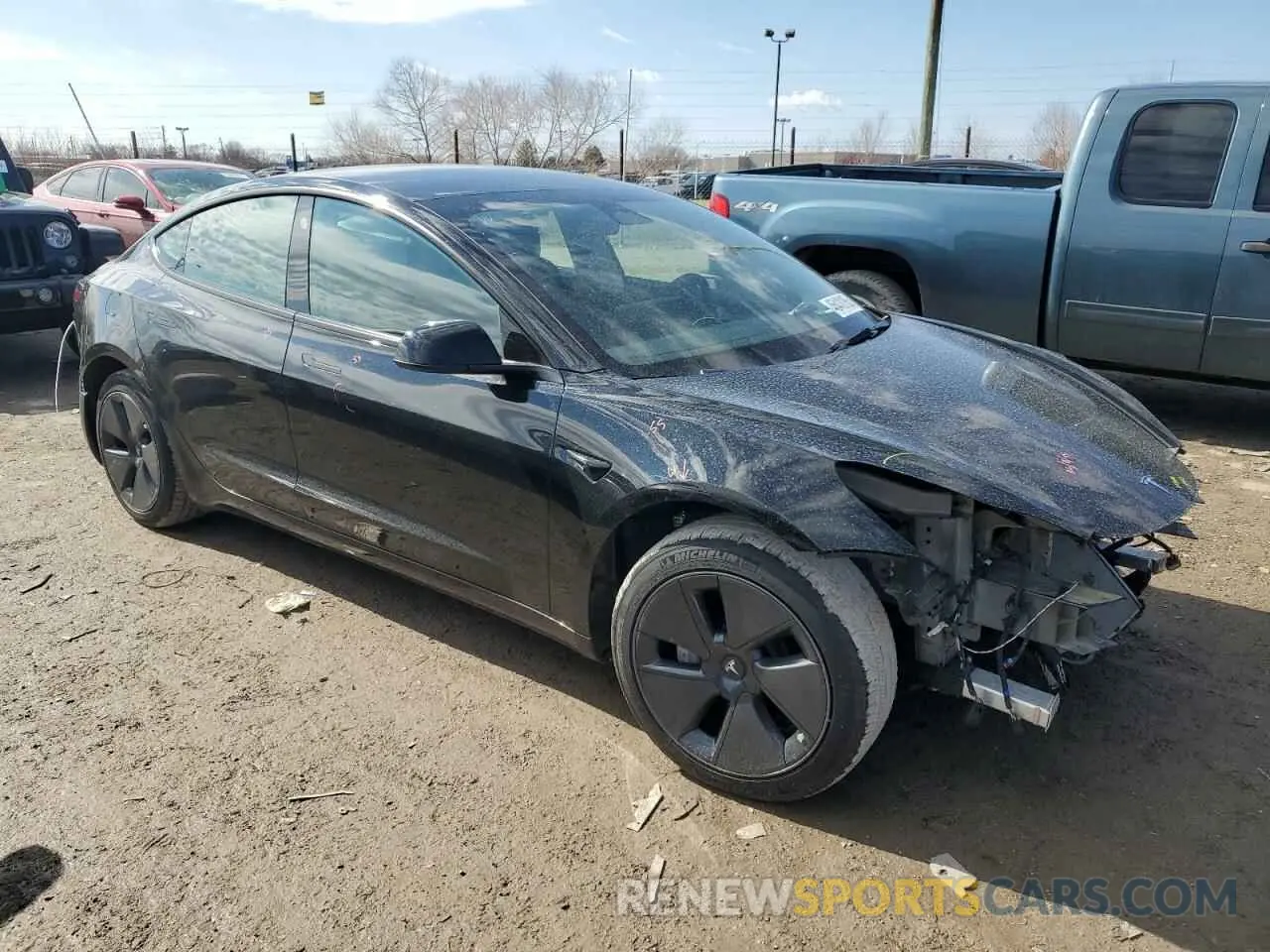 4 Фотография поврежденного автомобиля 5YJ3E1EA2PF563570 TESLA MODEL 3 2023