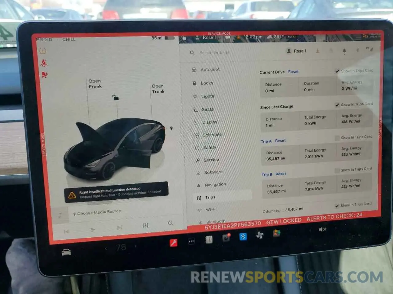 9 Фотография поврежденного автомобиля 5YJ3E1EA2PF563570 TESLA MODEL 3 2023