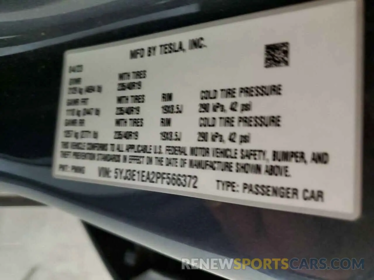 12 Photograph of a damaged car 5YJ3E1EA2PF566372 TESLA MODEL 3 2023