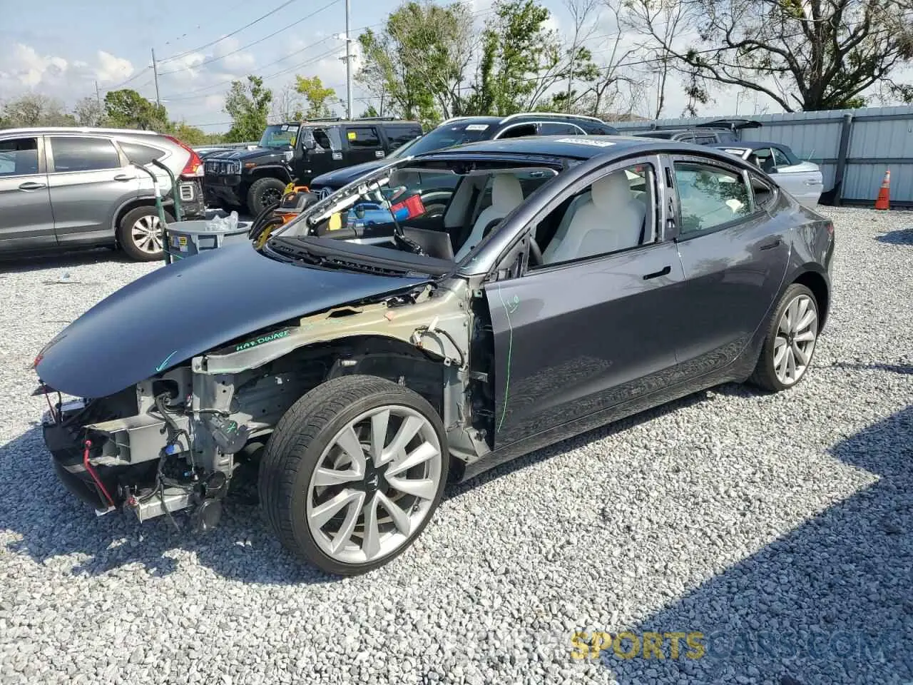 1 Фотография поврежденного автомобиля 5YJ3E1EA2PF671364 TESLA MODEL 3 2023