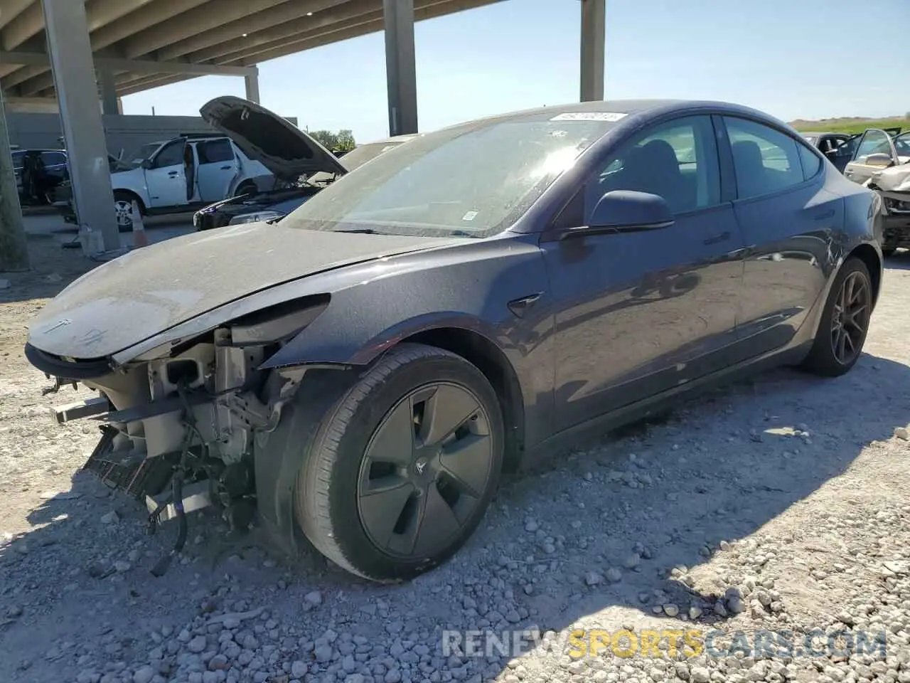 1 Photograph of a damaged car 5YJ3E1EA2PF697897 TESLA MODEL 3 2023