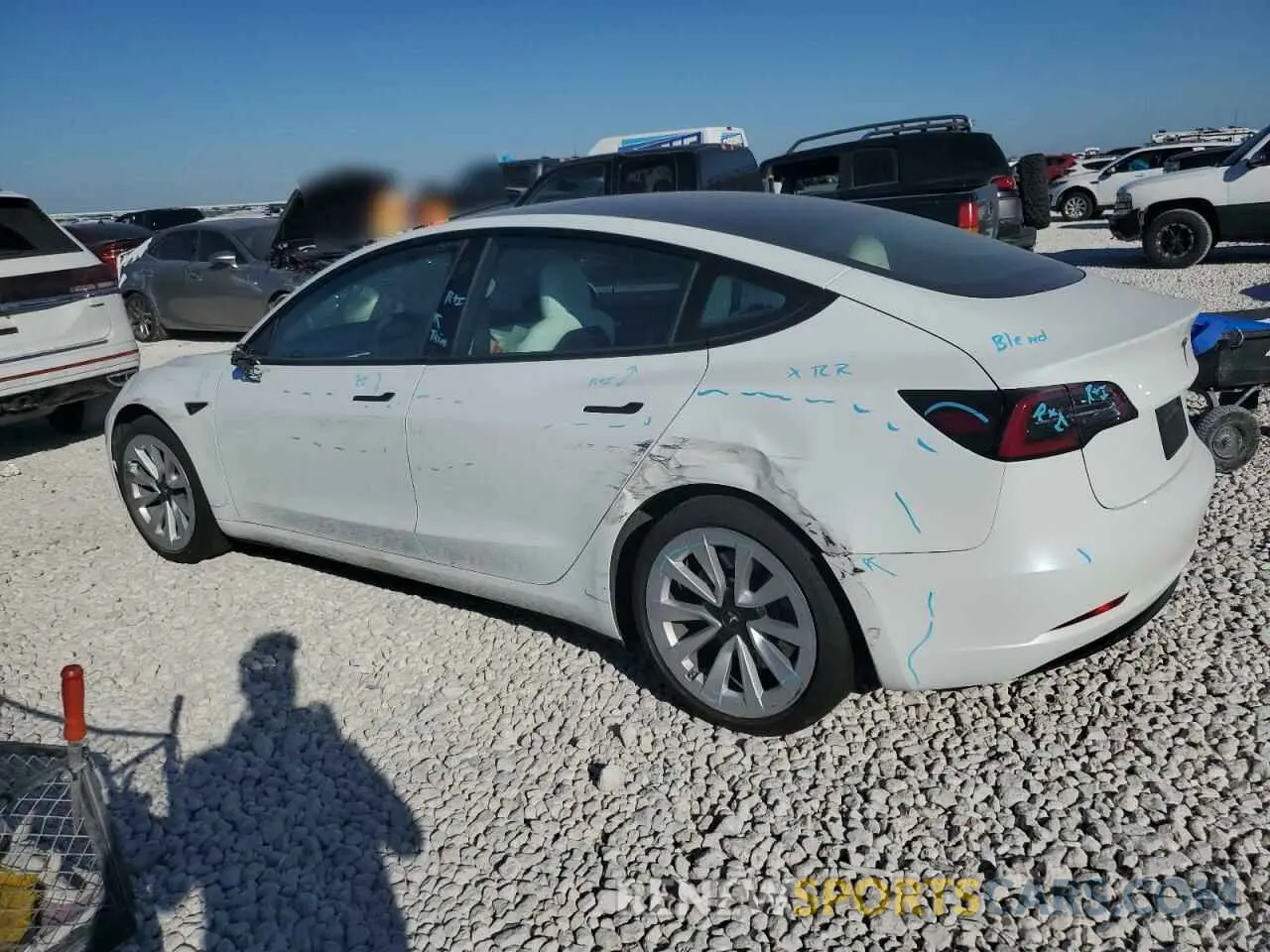 2 Photograph of a damaged car 5YJ3E1EA3PF398774 TESLA MODEL 3 2023
