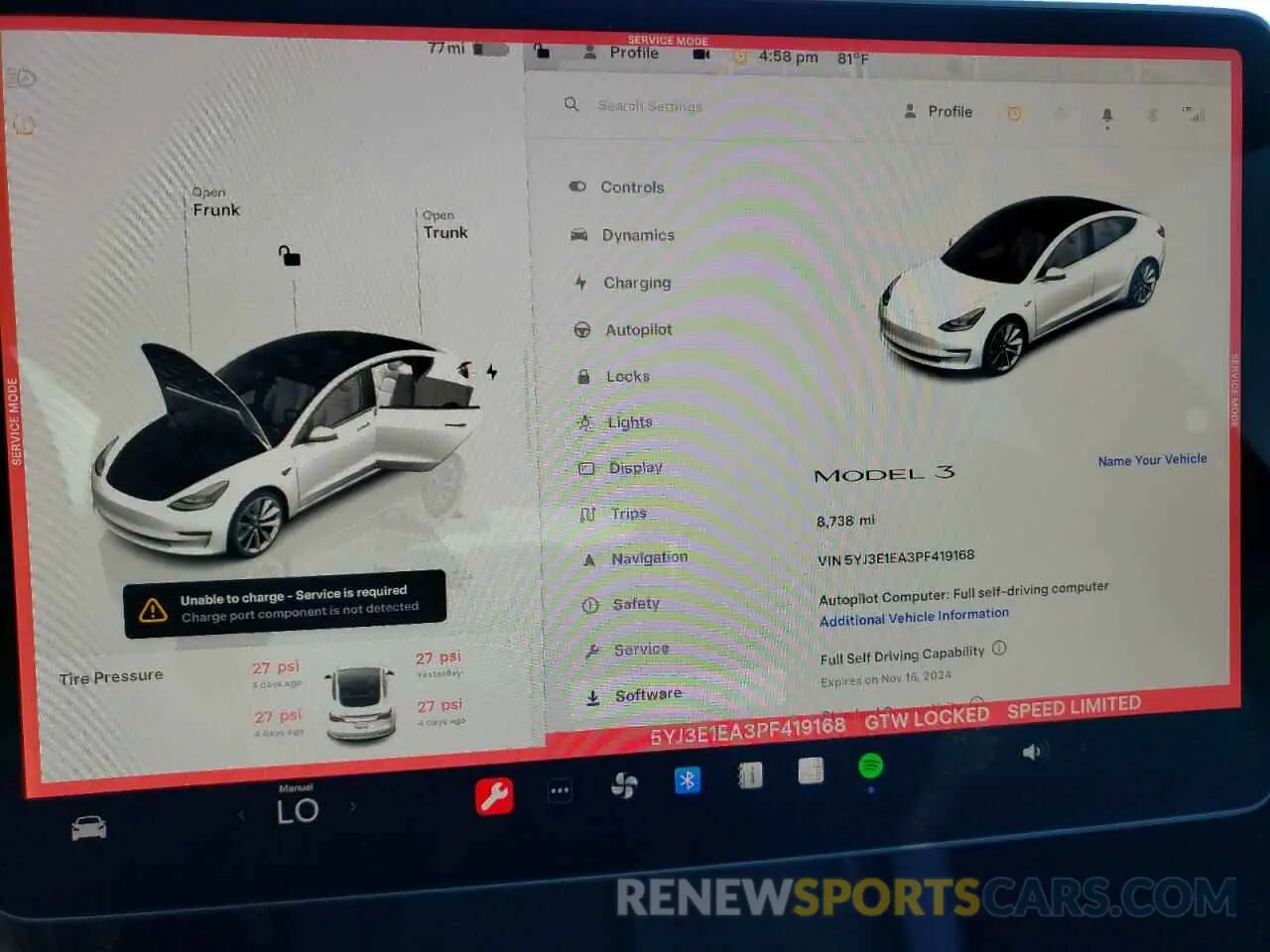 9 Photograph of a damaged car 5YJ3E1EA3PF419168 TESLA MODEL 3 2023