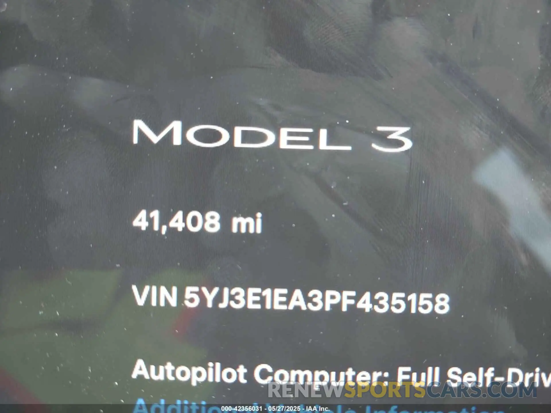 15 Photograph of a damaged car 5YJ3E1EA3PF435158 TESLA MODEL 3 2023