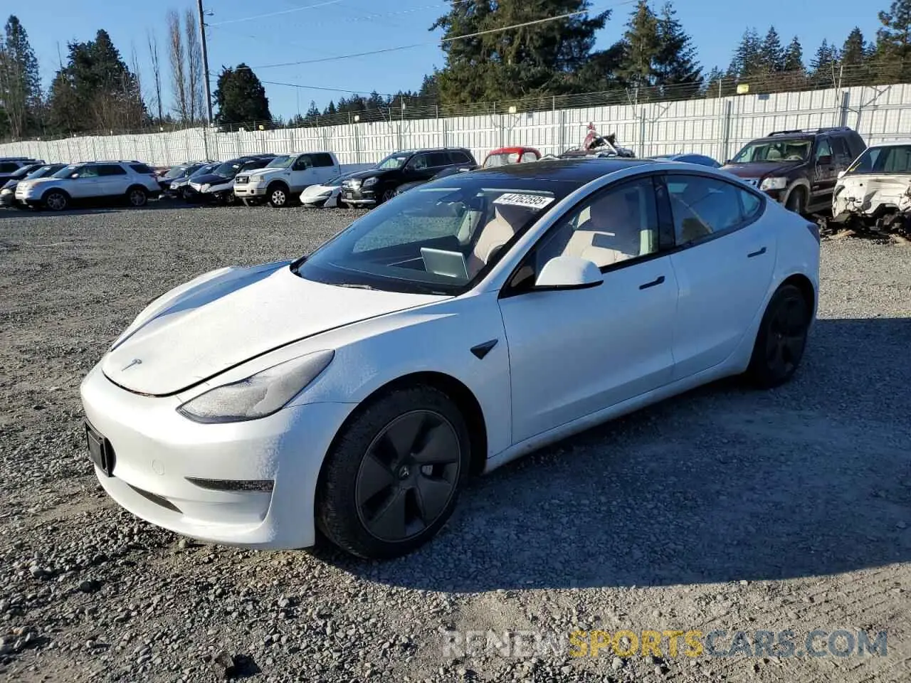 1 Photograph of a damaged car 5YJ3E1EA3PF587618 TESLA MODEL 3 2023
