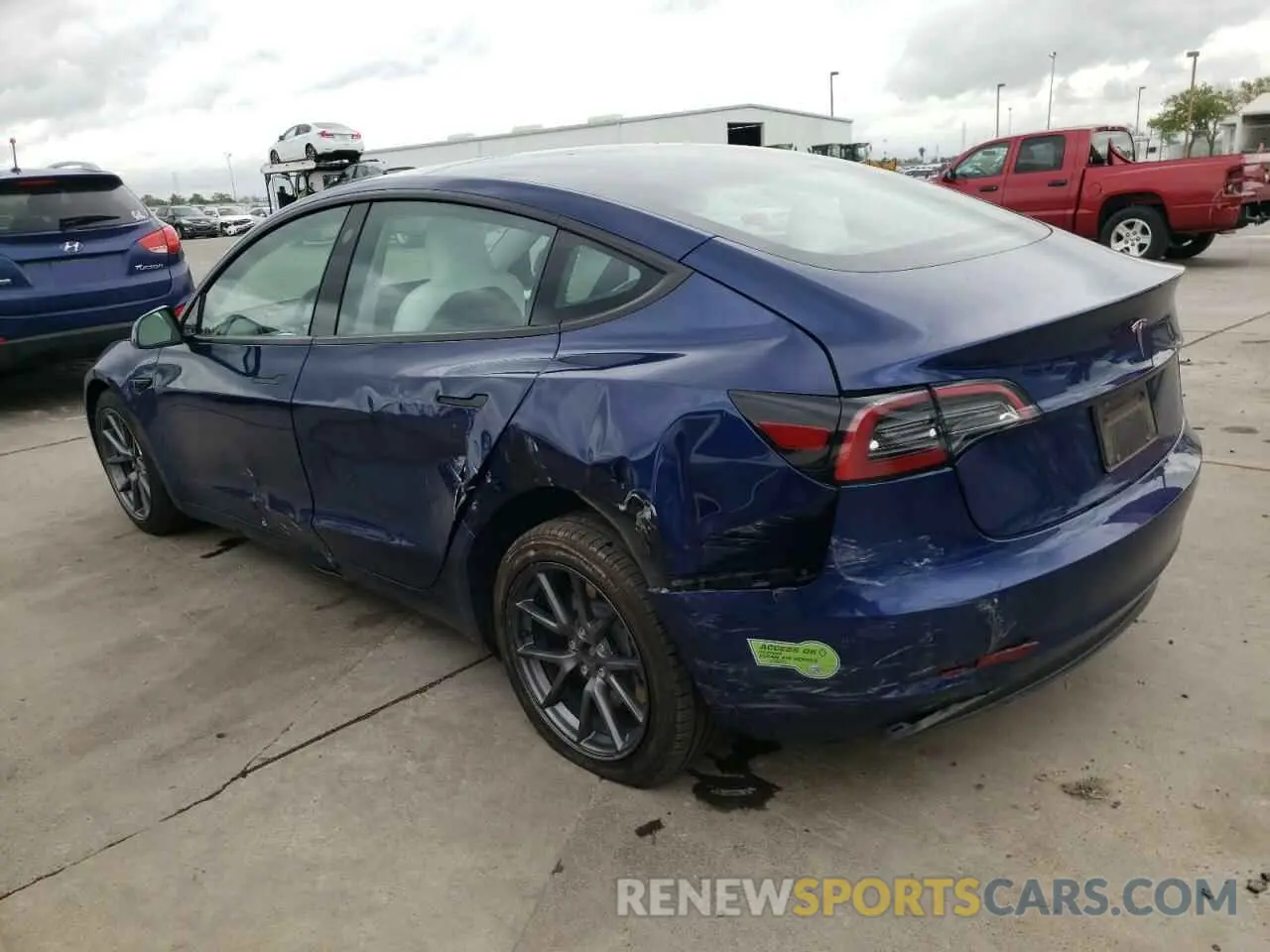 2 Photograph of a damaged car 5YJ3E1EA3PF593743 TESLA MODEL 3 2023