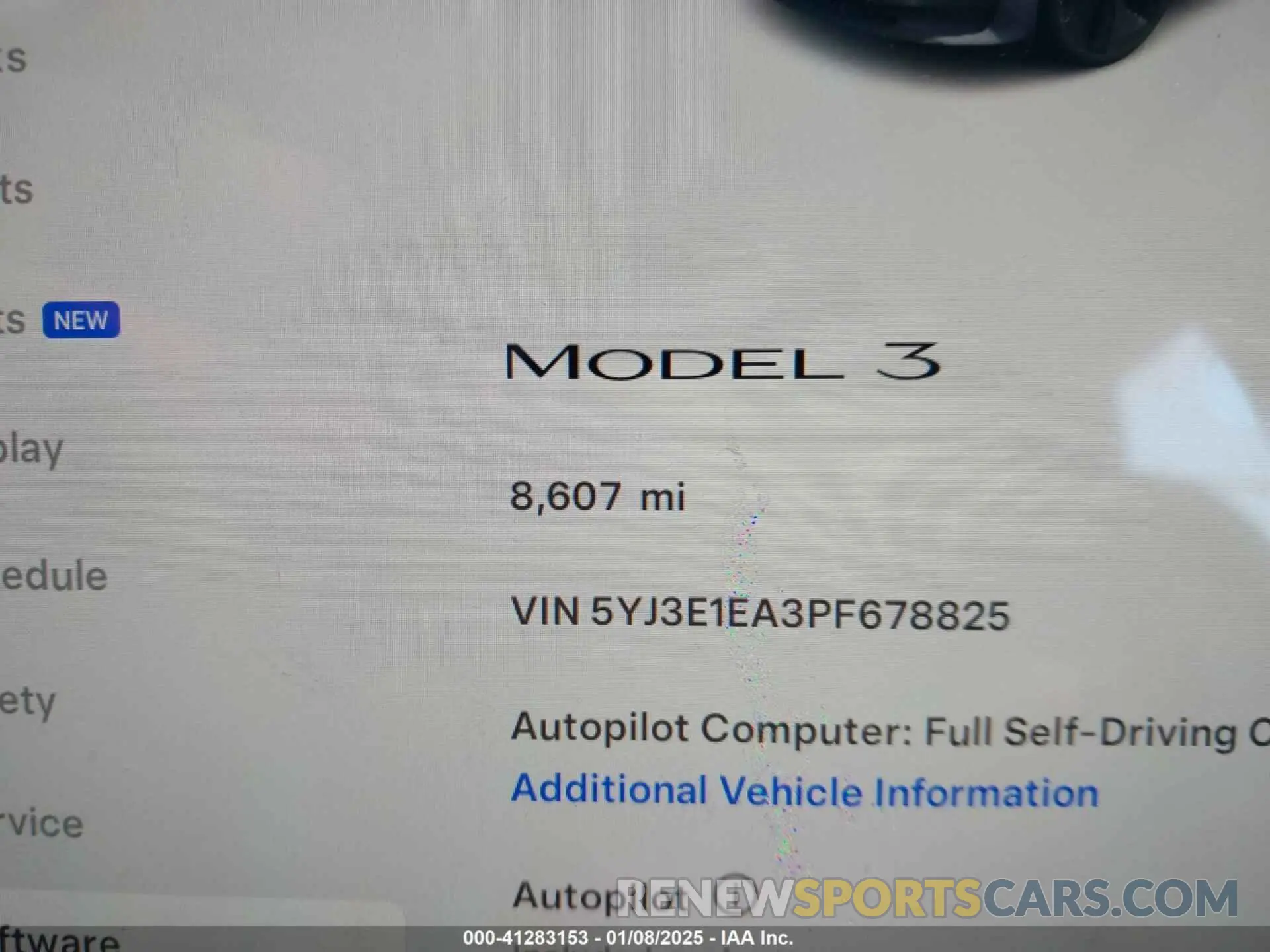 15 Фотография поврежденного автомобиля 5YJ3E1EA3PF678825 TESLA MODEL 3 2023