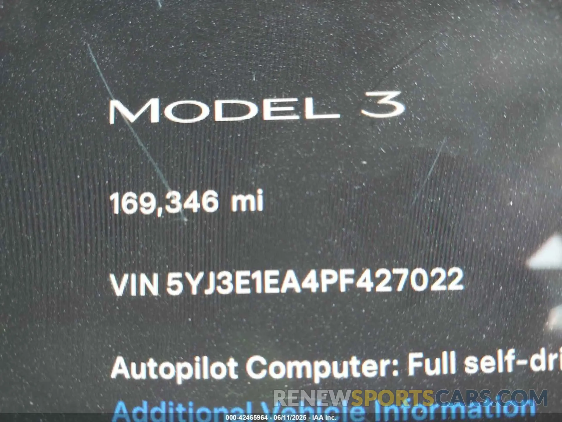 15 Photograph of a damaged car 5YJ3E1EA4PF427022 TESLA MODEL 3 2023