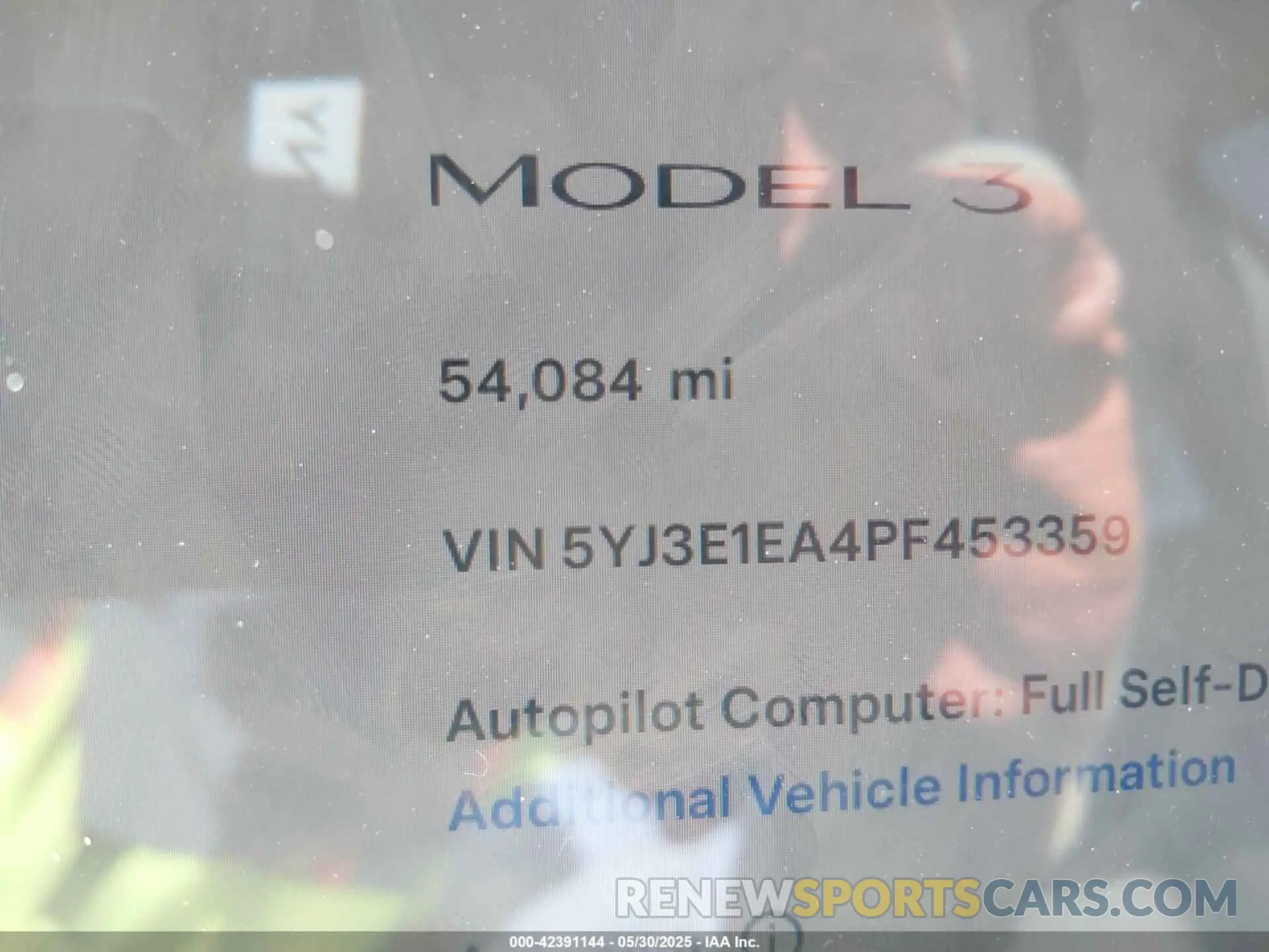 7 Фотография поврежденного автомобиля 5YJ3E1EA4PF453359 TESLA MODEL 3 2023