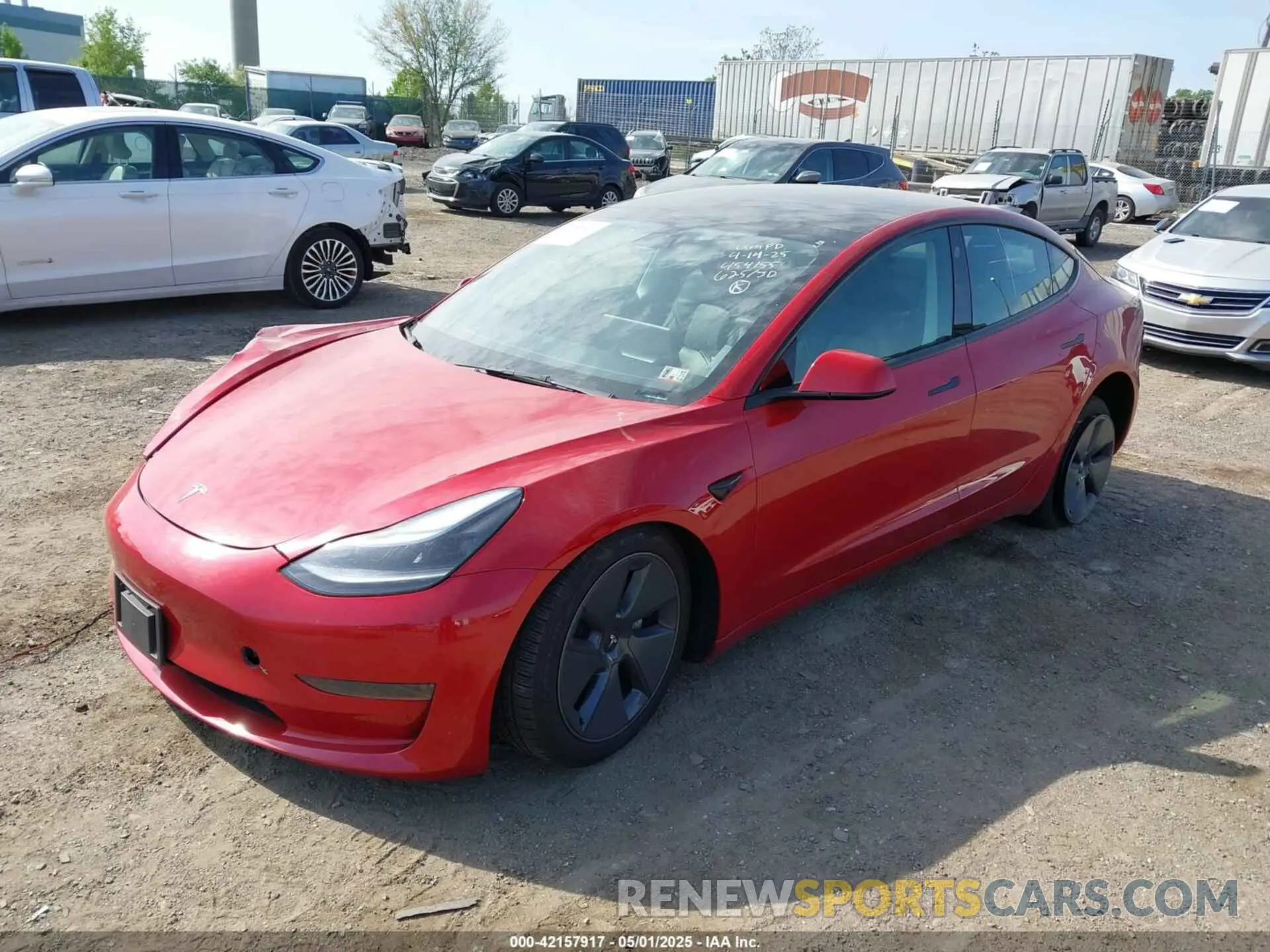 2 Photograph of a damaged car 5YJ3E1EA4PF454155 TESLA MODEL 3 2023