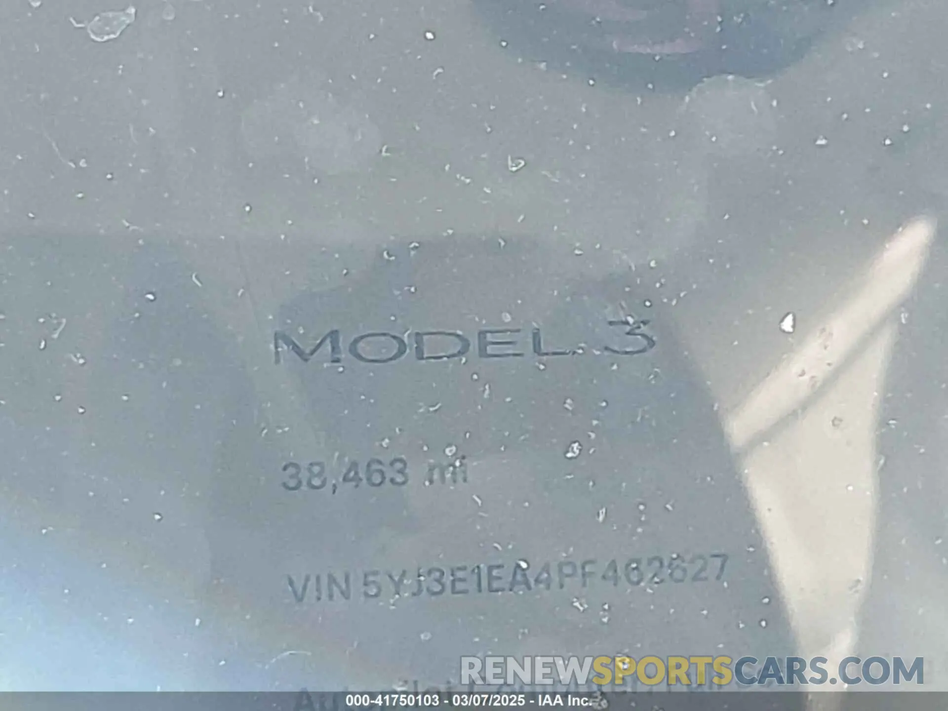 7 Photograph of a damaged car 5YJ3E1EA4PF462627 TESLA MODEL 3 2023