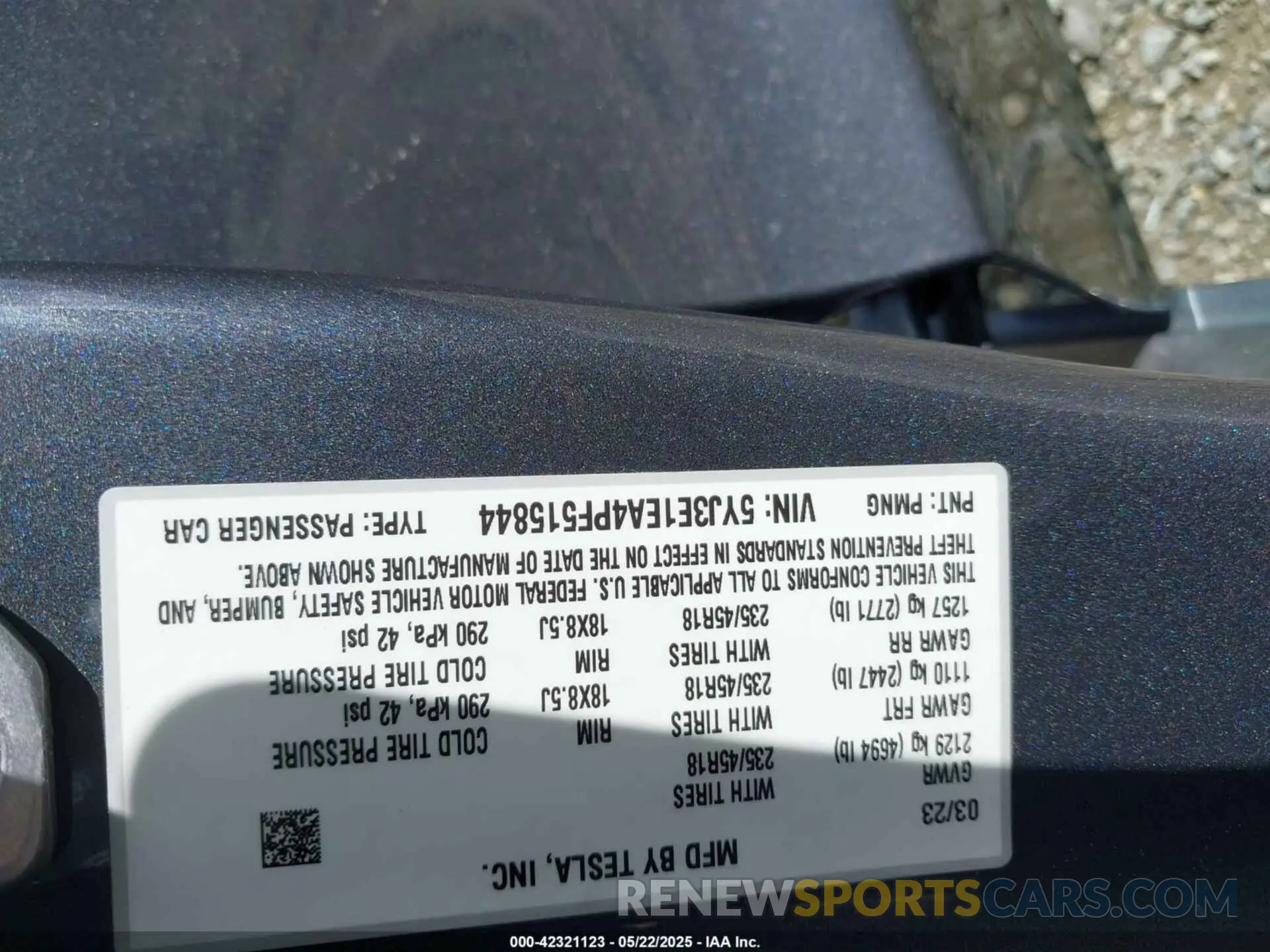 9 Фотография поврежденного автомобиля 5YJ3E1EA4PF515844 TESLA MODEL 3 2023