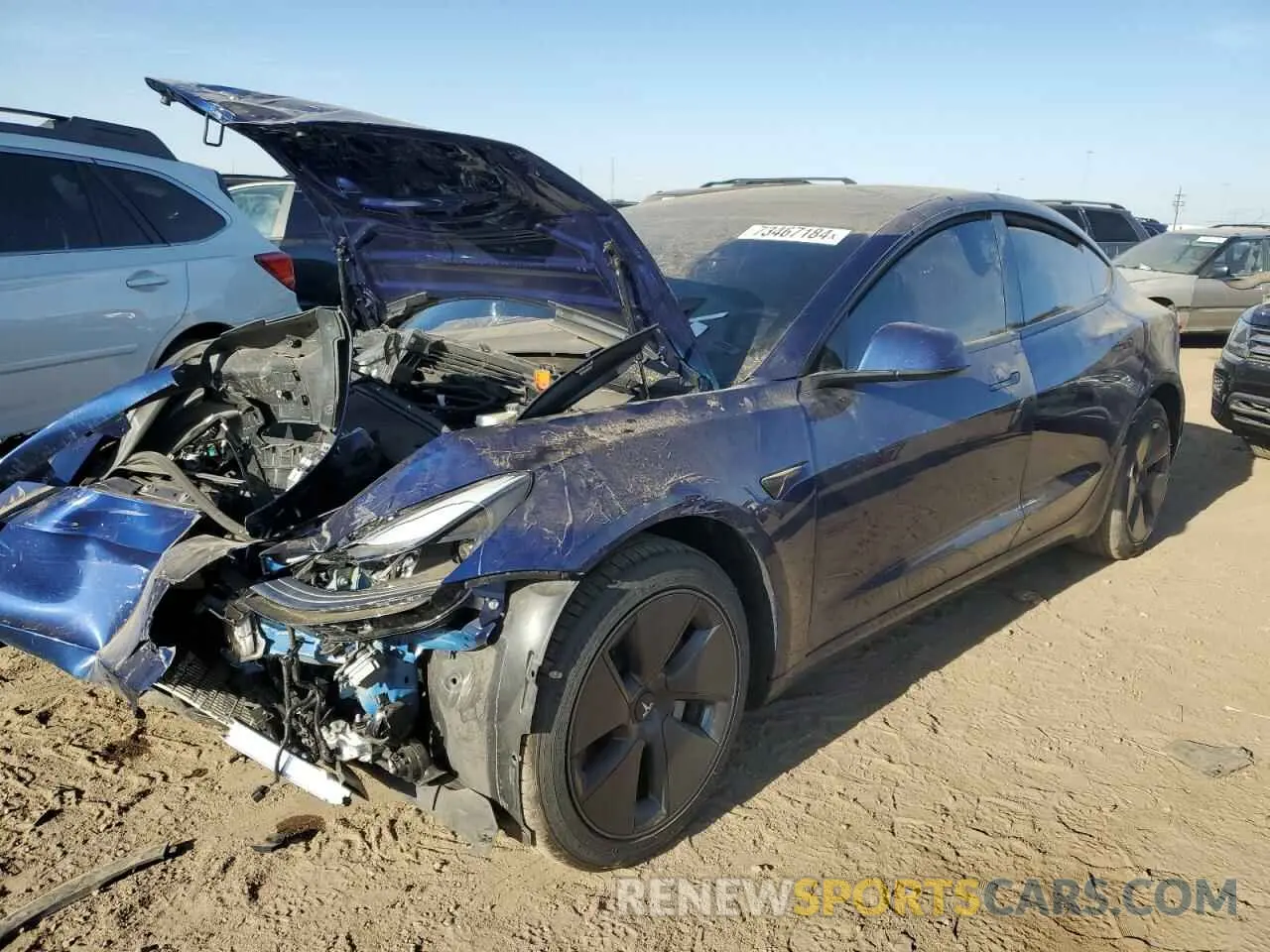 1 Photograph of a damaged car 5YJ3E1EA4PF599812 TESLA MODEL 3 2023