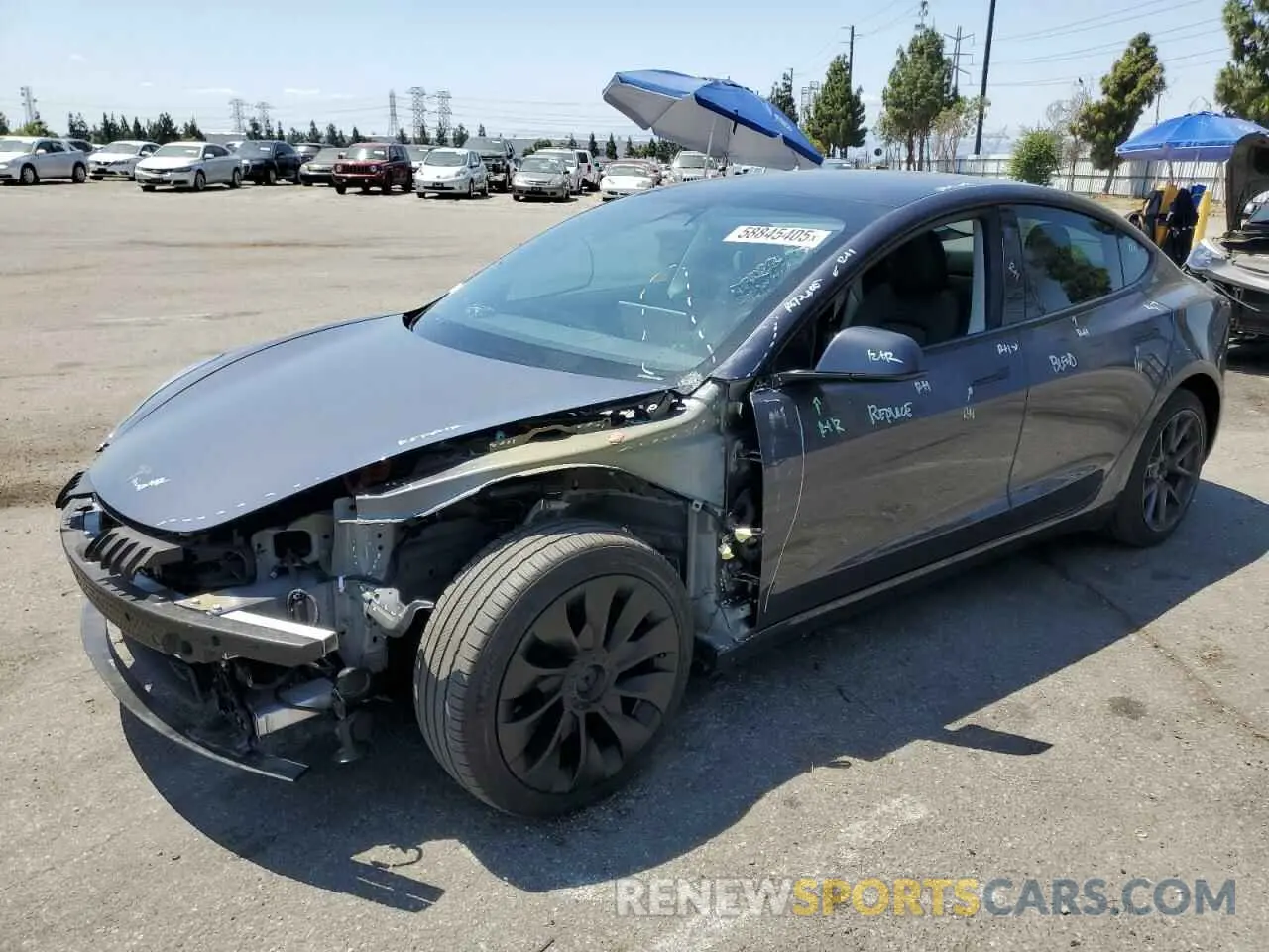1 Фотография поврежденного автомобиля 5YJ3E1EA4PF615975 TESLA MODEL 3 2023