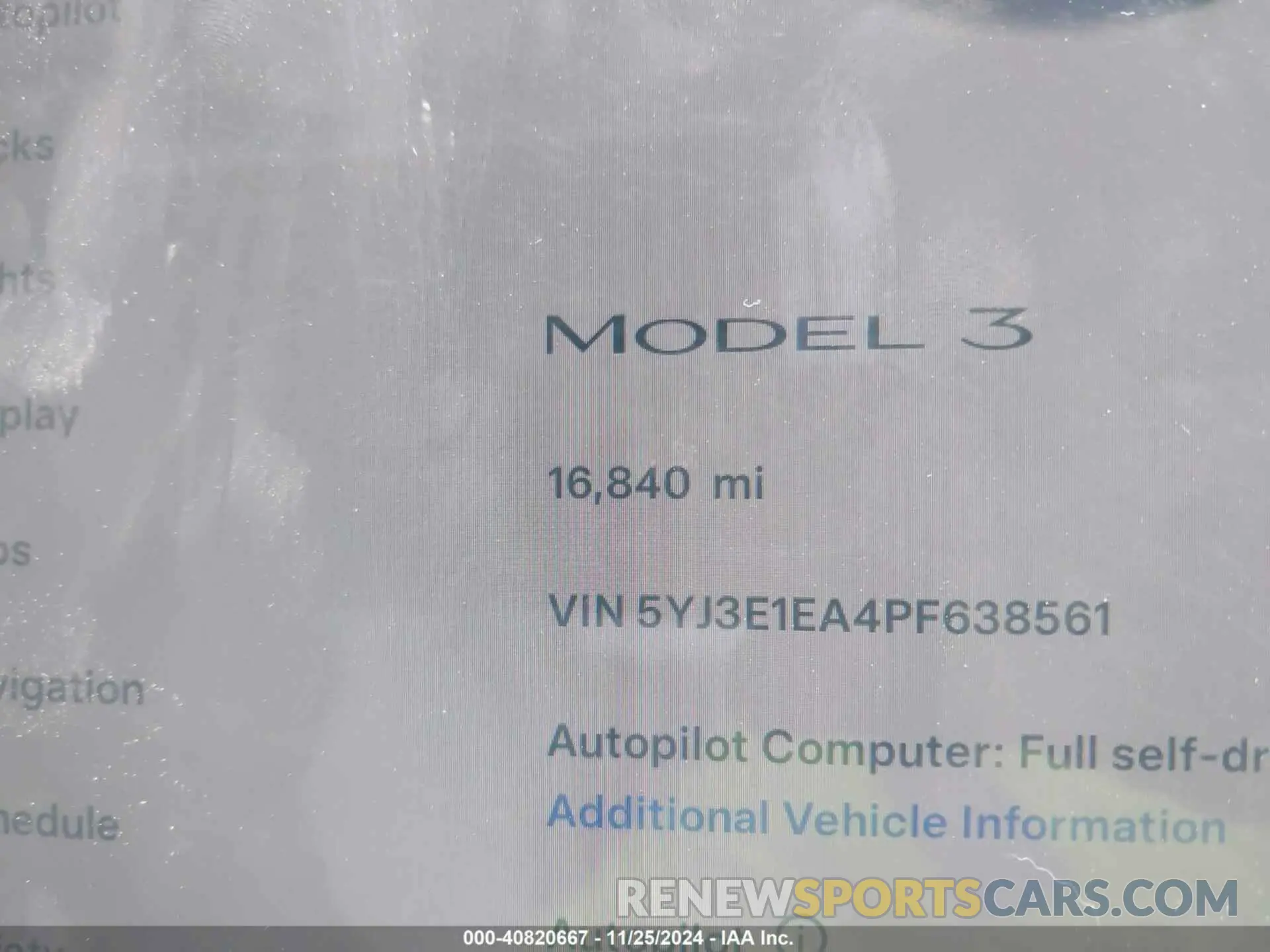 15 Photograph of a damaged car 5YJ3E1EA4PF638561 TESLA MODEL 3 2023