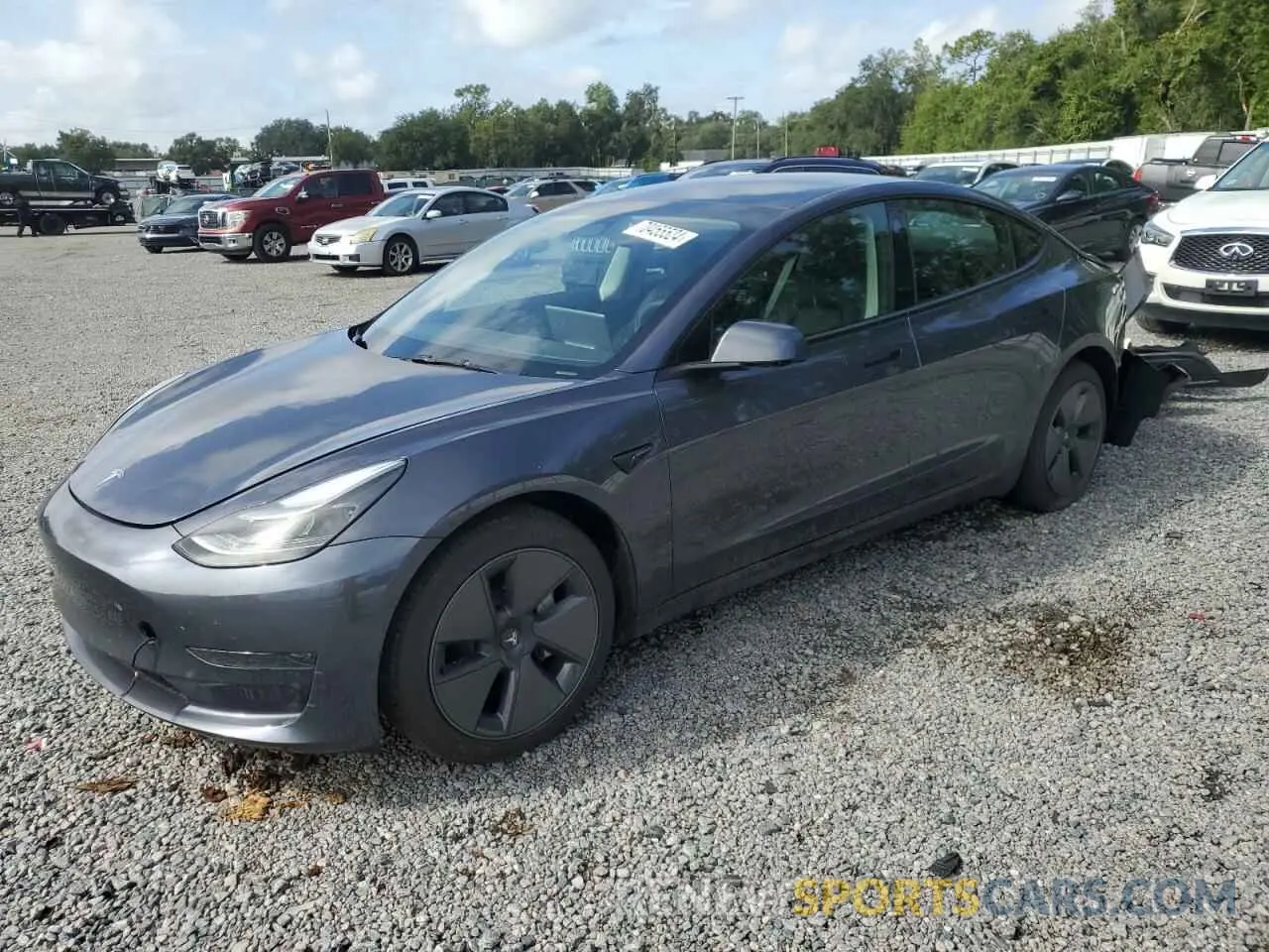 1 Photograph of a damaged car 5YJ3E1EA4PF646711 TESLA MODEL 3 2023